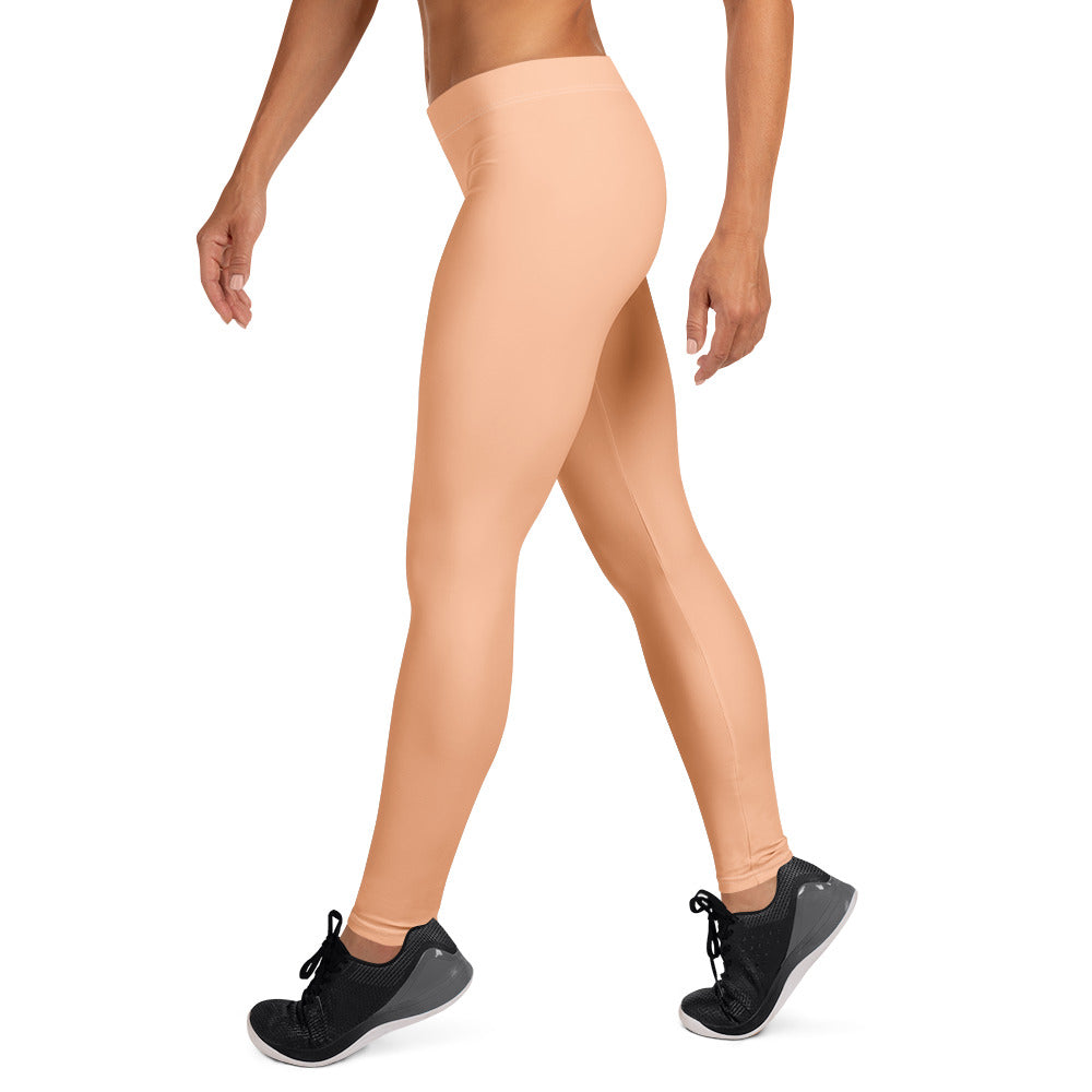 Solid Peach Fuzz Kids Leggings | GearBunch
