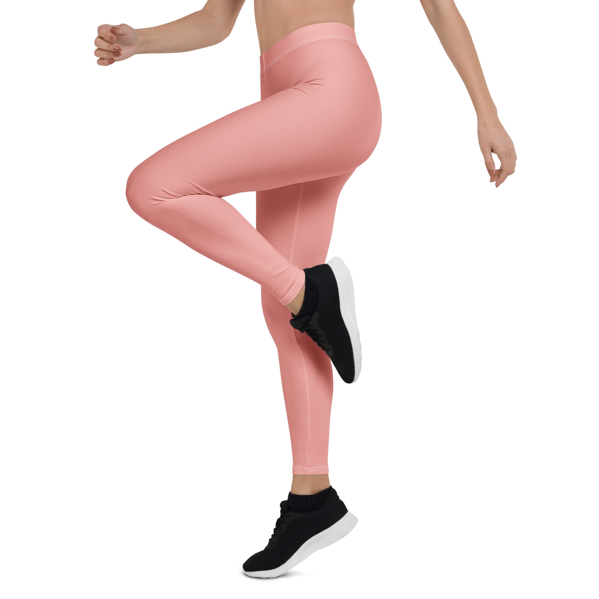 Solid Soft Coral Kids Leggings | GearBunch