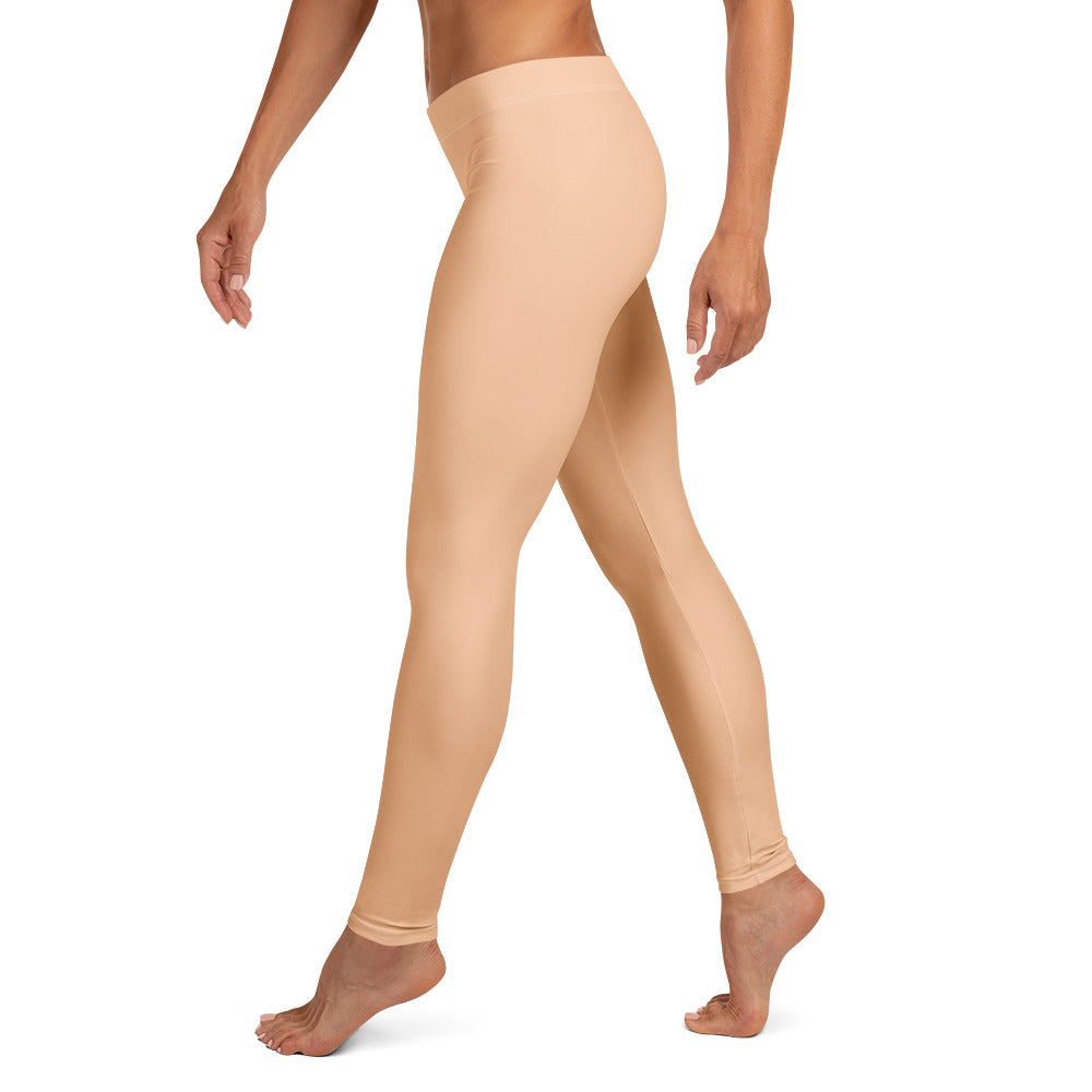 Solid Apricot Kids Leggings | GearBunch