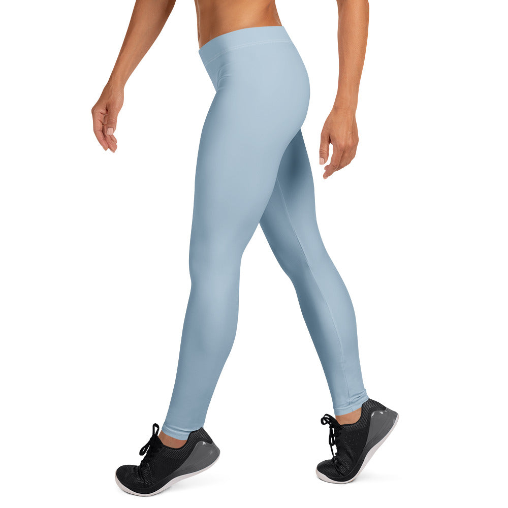 Solid Dusty Chambray Blue Kids Leggings | GearBunch
