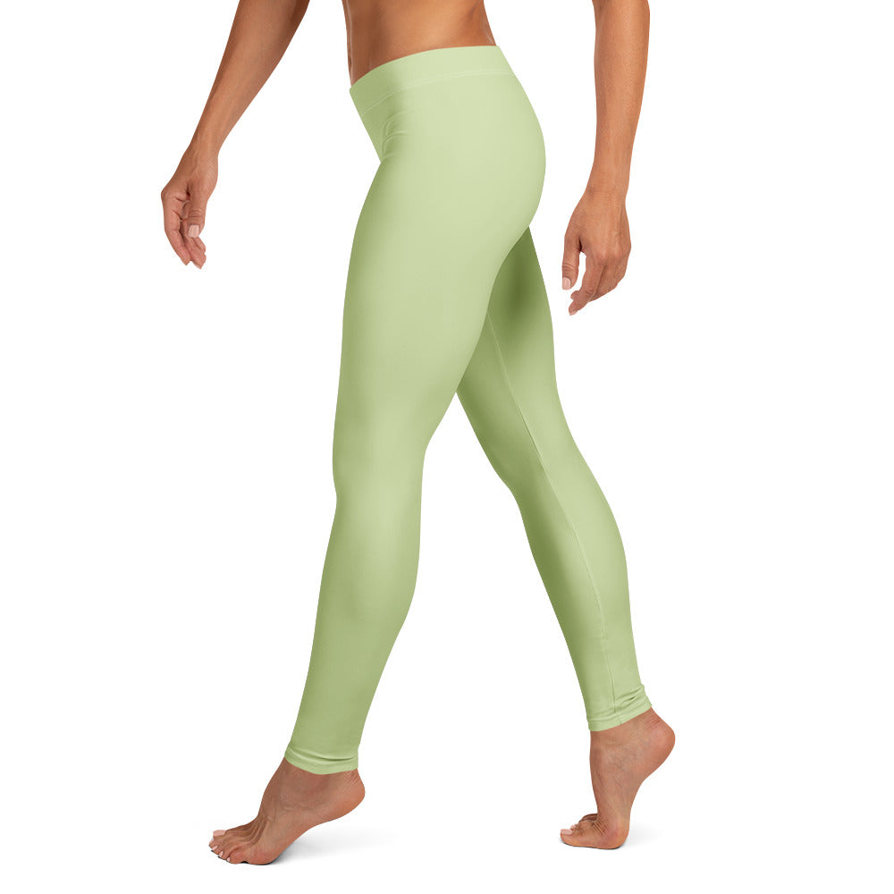 Solid Pistachio Kids Leggings | GearBunch
