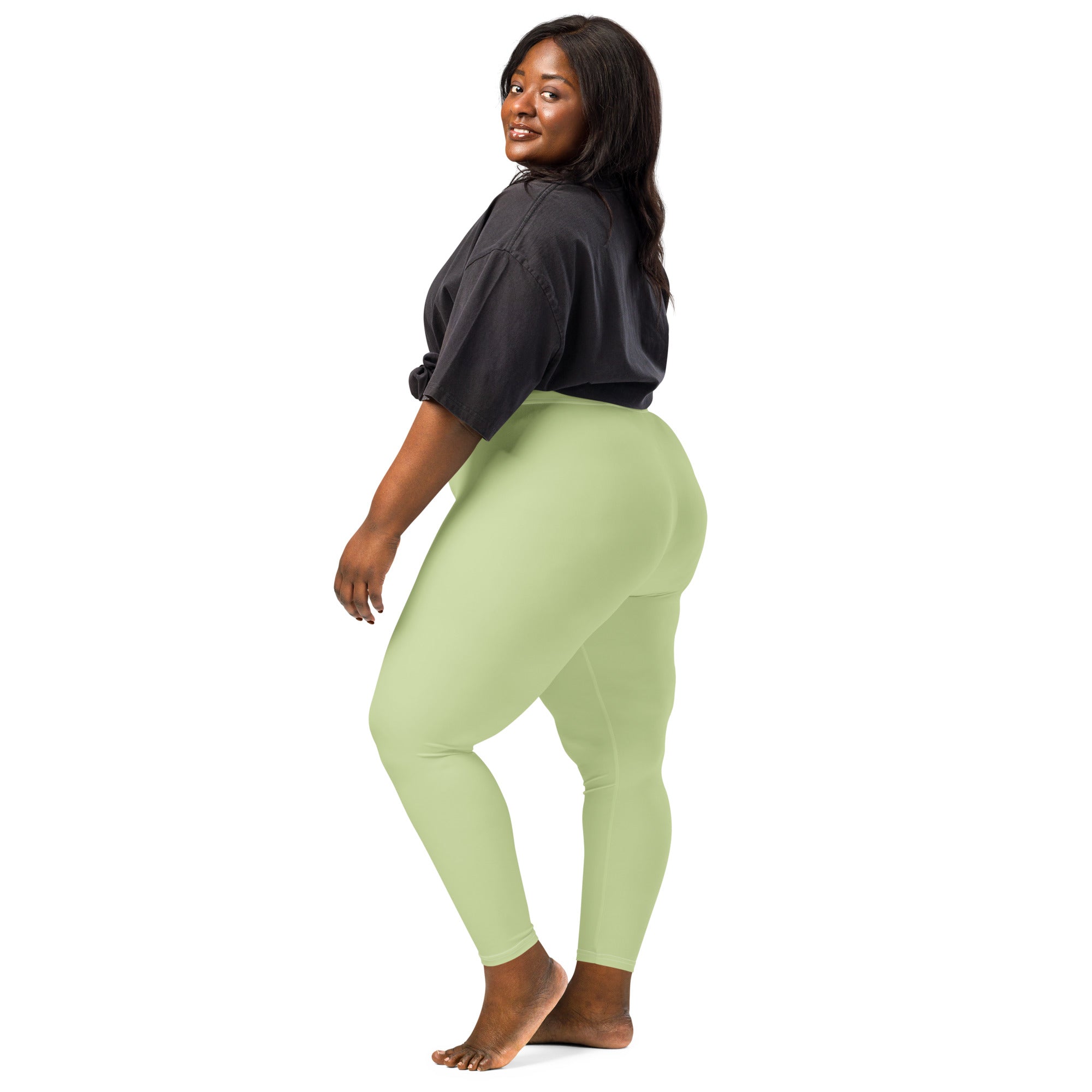 Solid Pistachio Kids Leggings | GearBunch