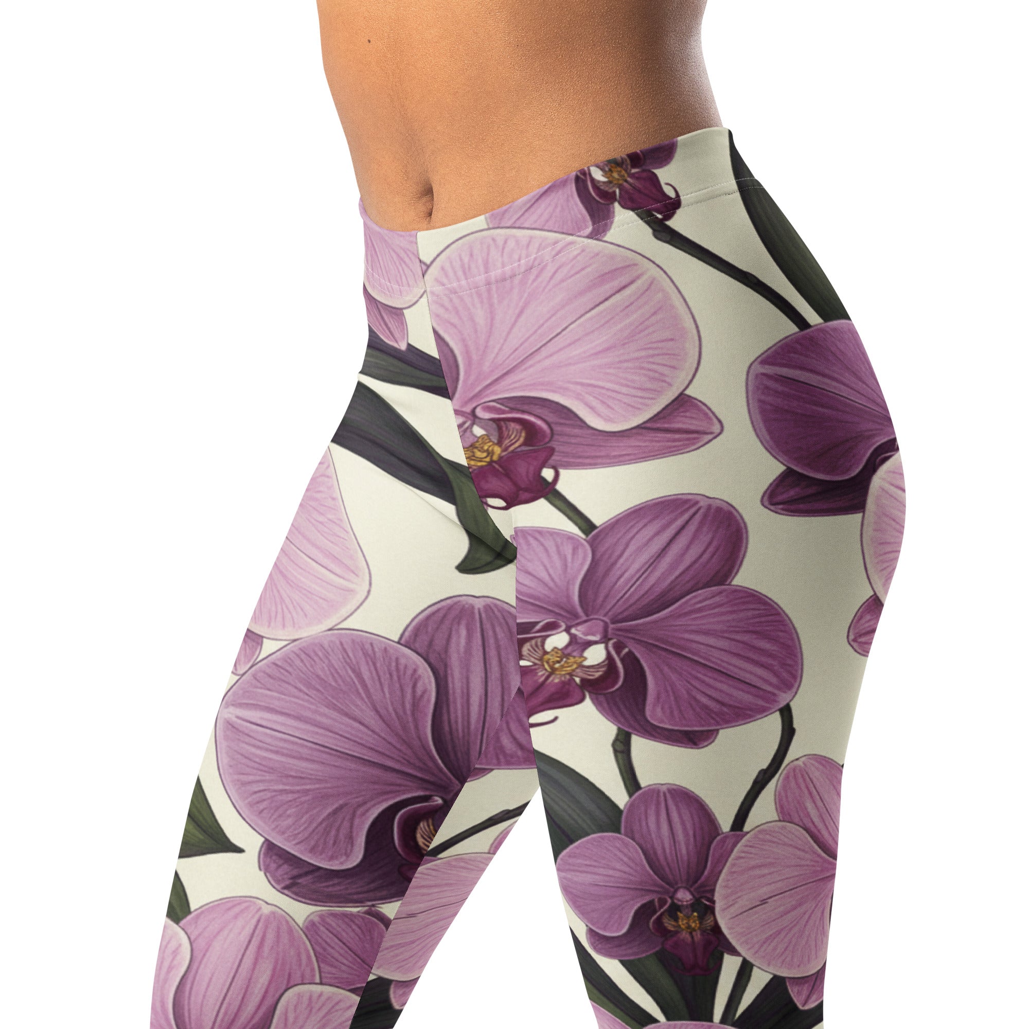 Pink Orchid Botanical Leggings | GearBunch