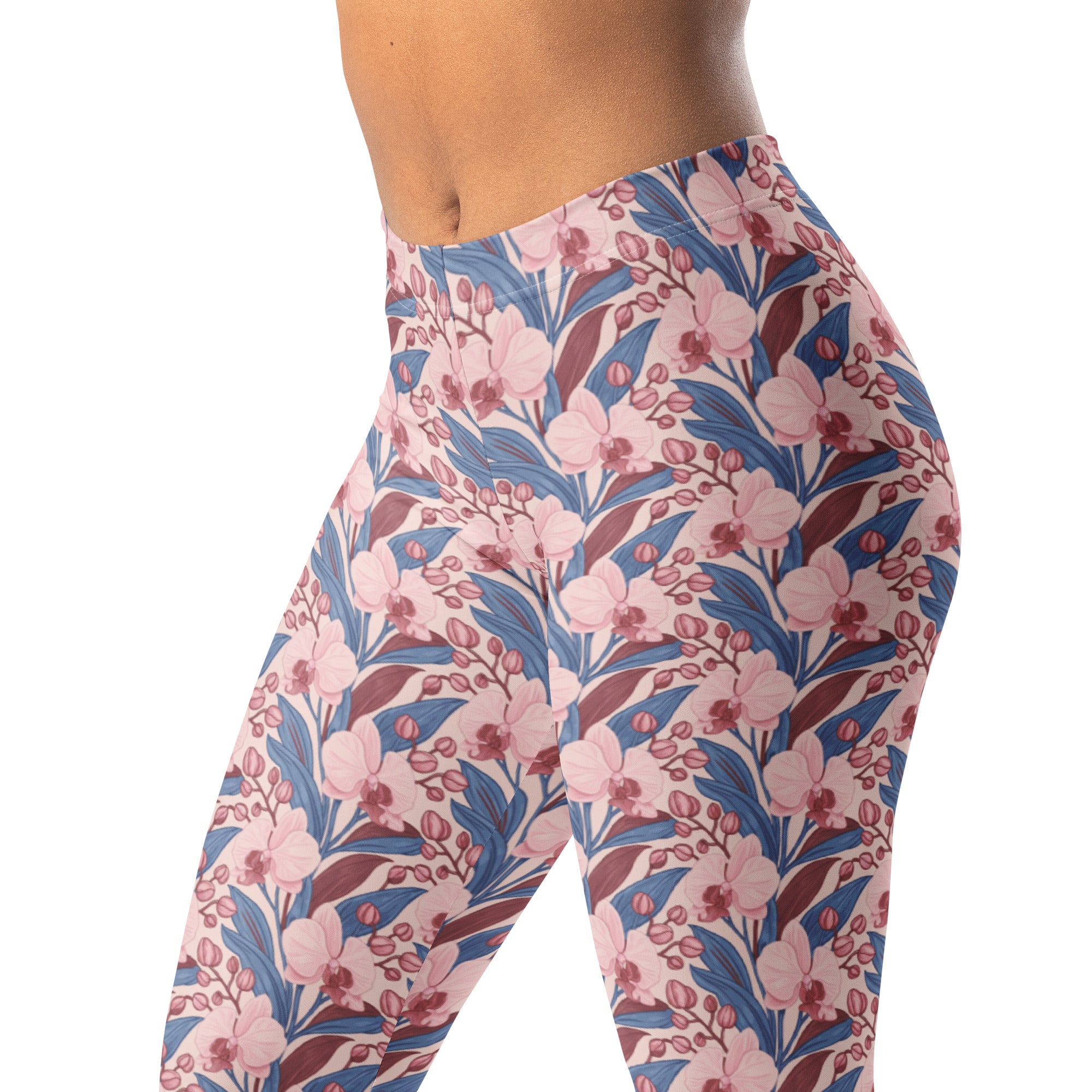Pink Orchid Botanical Leggings | GearBunch