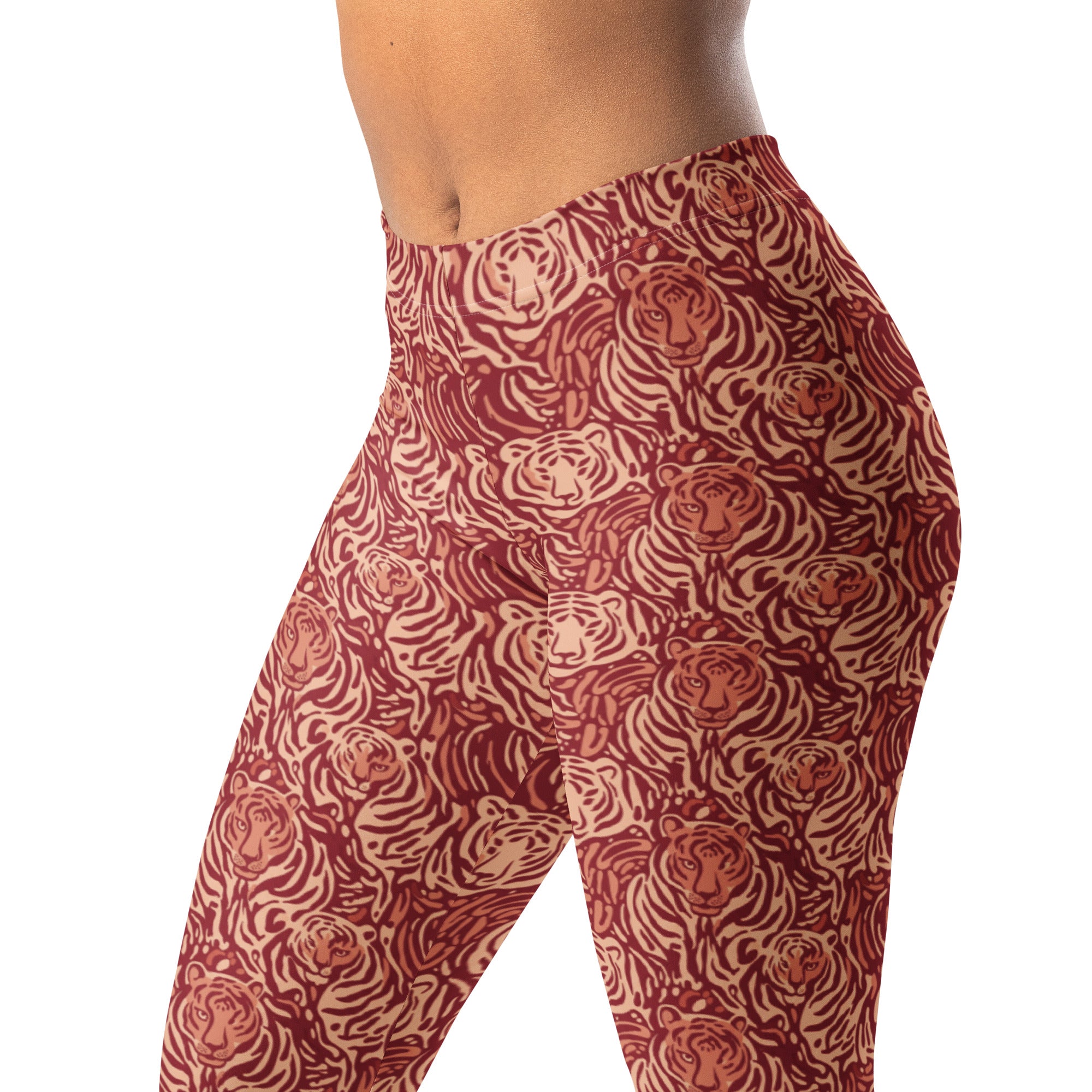 Striped Vintage Tiger Leggings | GearBunch