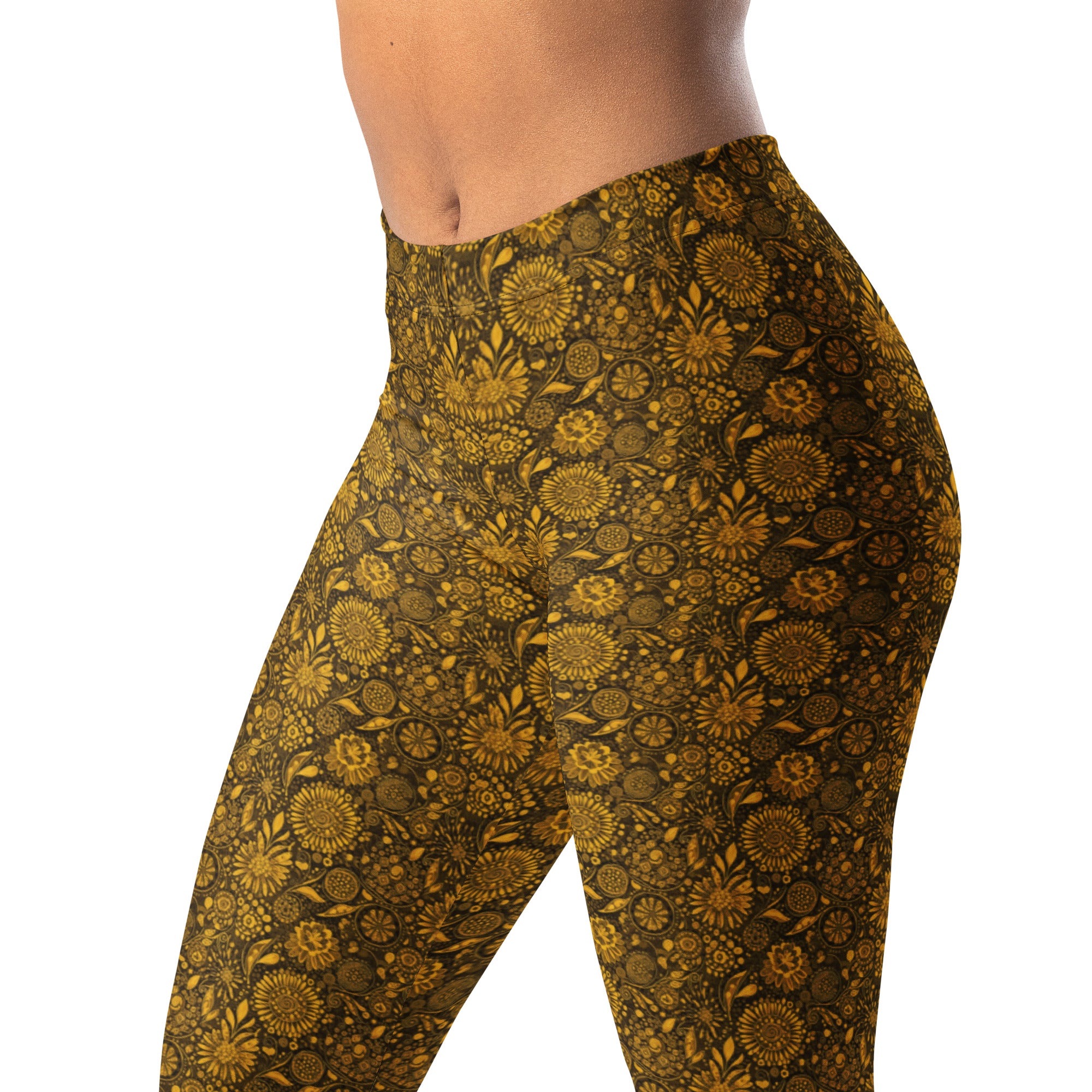 Gustav Klimt Floral Leggings | GearBunch