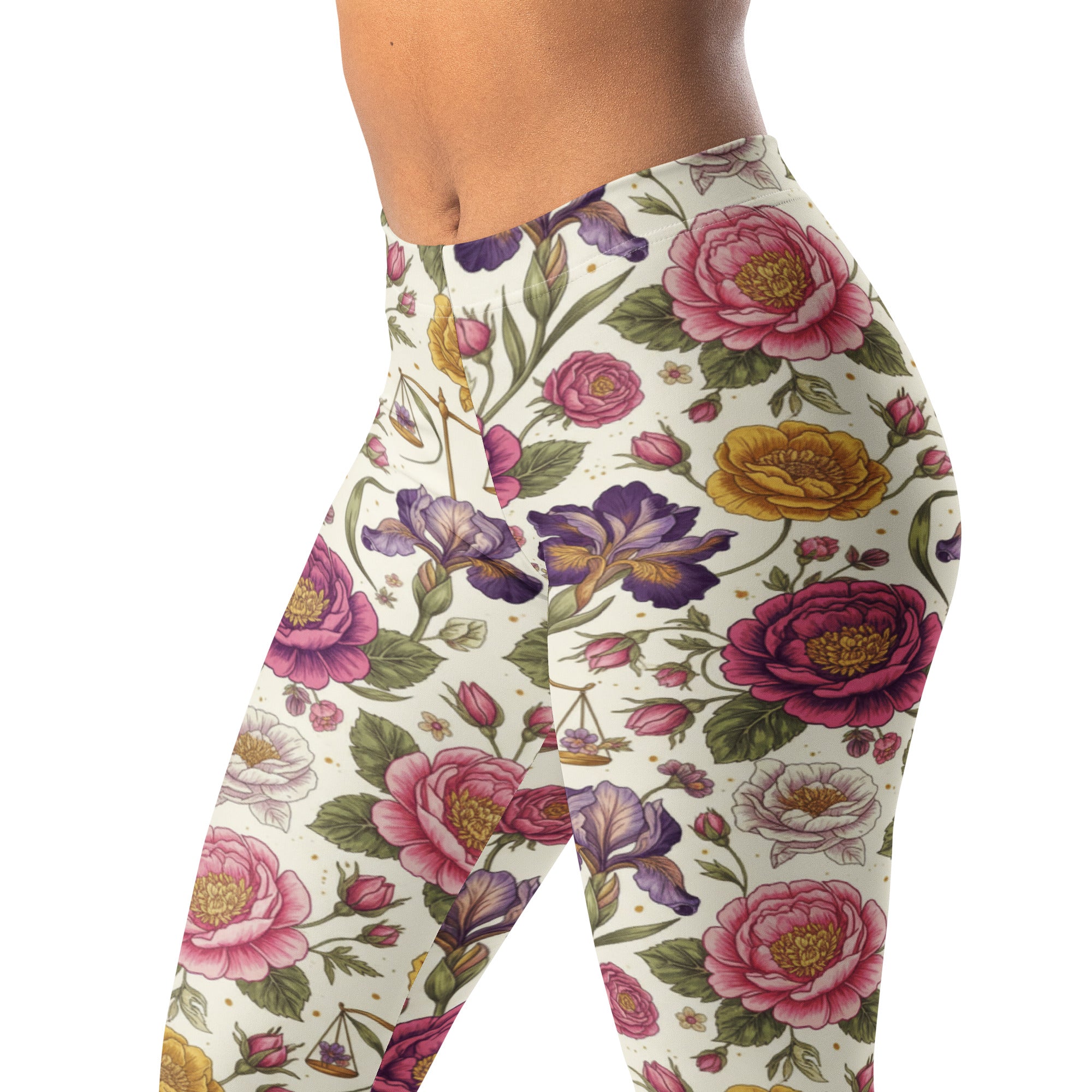 Libra Balance Floral Leggings | GearBunch