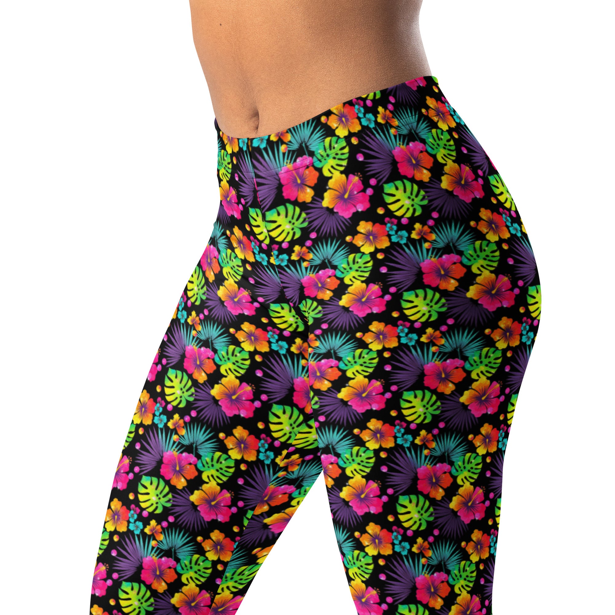 Rainbow Tropical Paillette Leggings | GearBunch