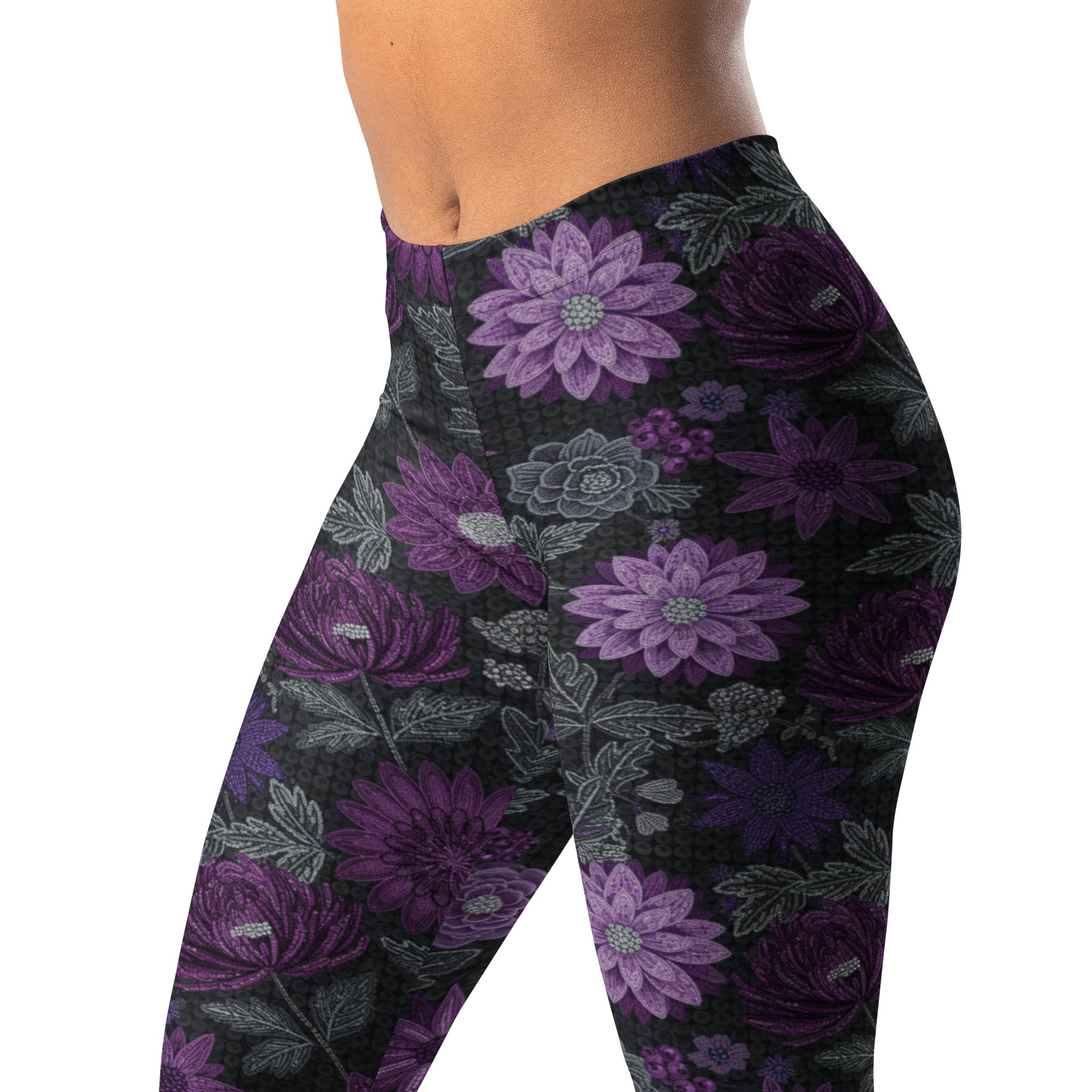 Jewel Orchid Paillette Leggings | GearBunch