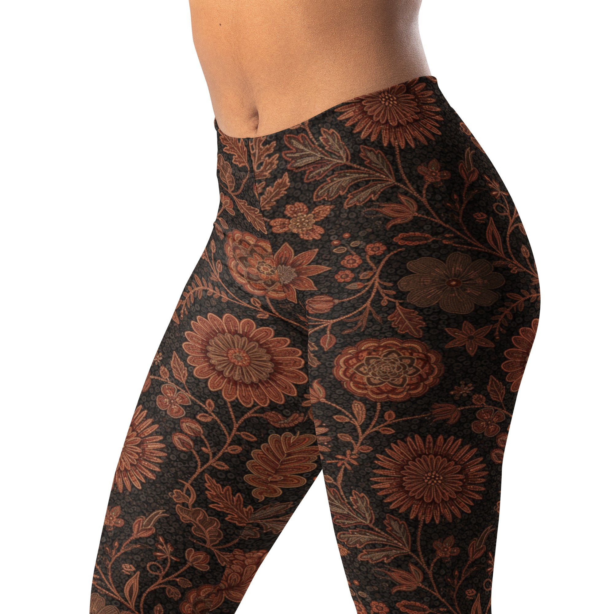 Copper Paillette Baroque Leggings | GearBunch