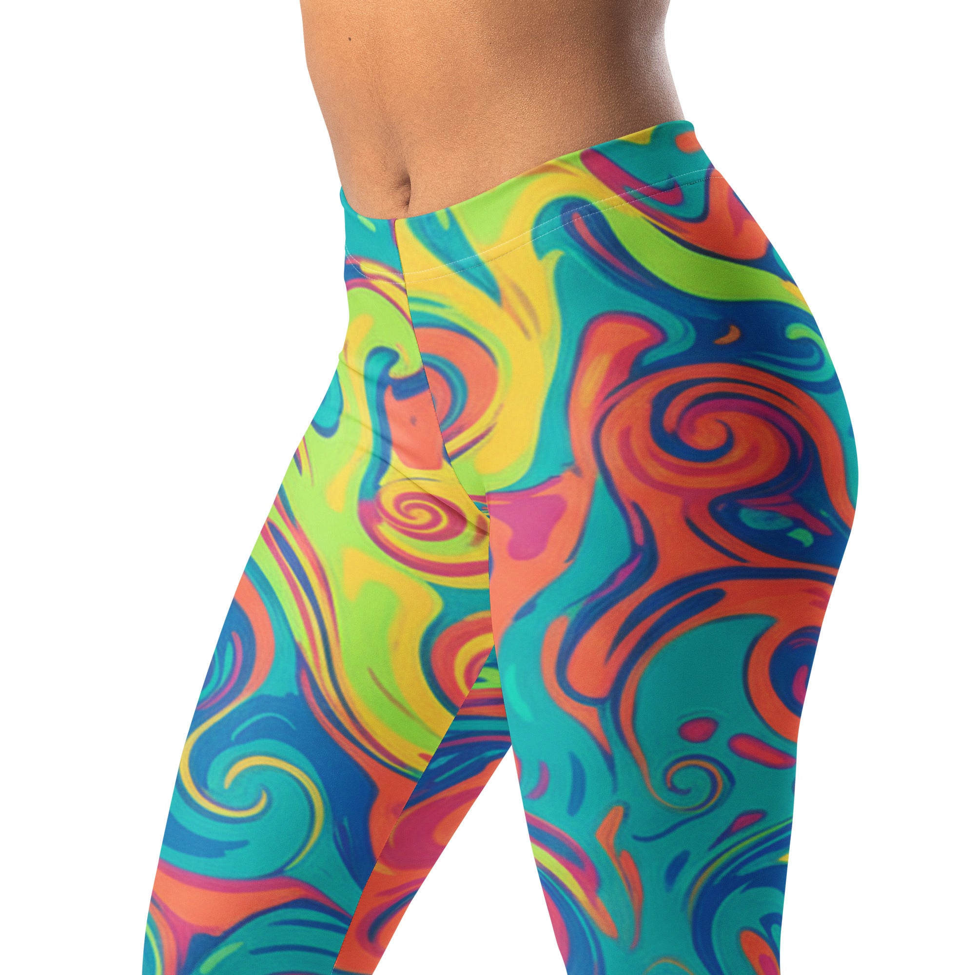 Liquid Marble Tropical Paradise Leggings | GearBunch
