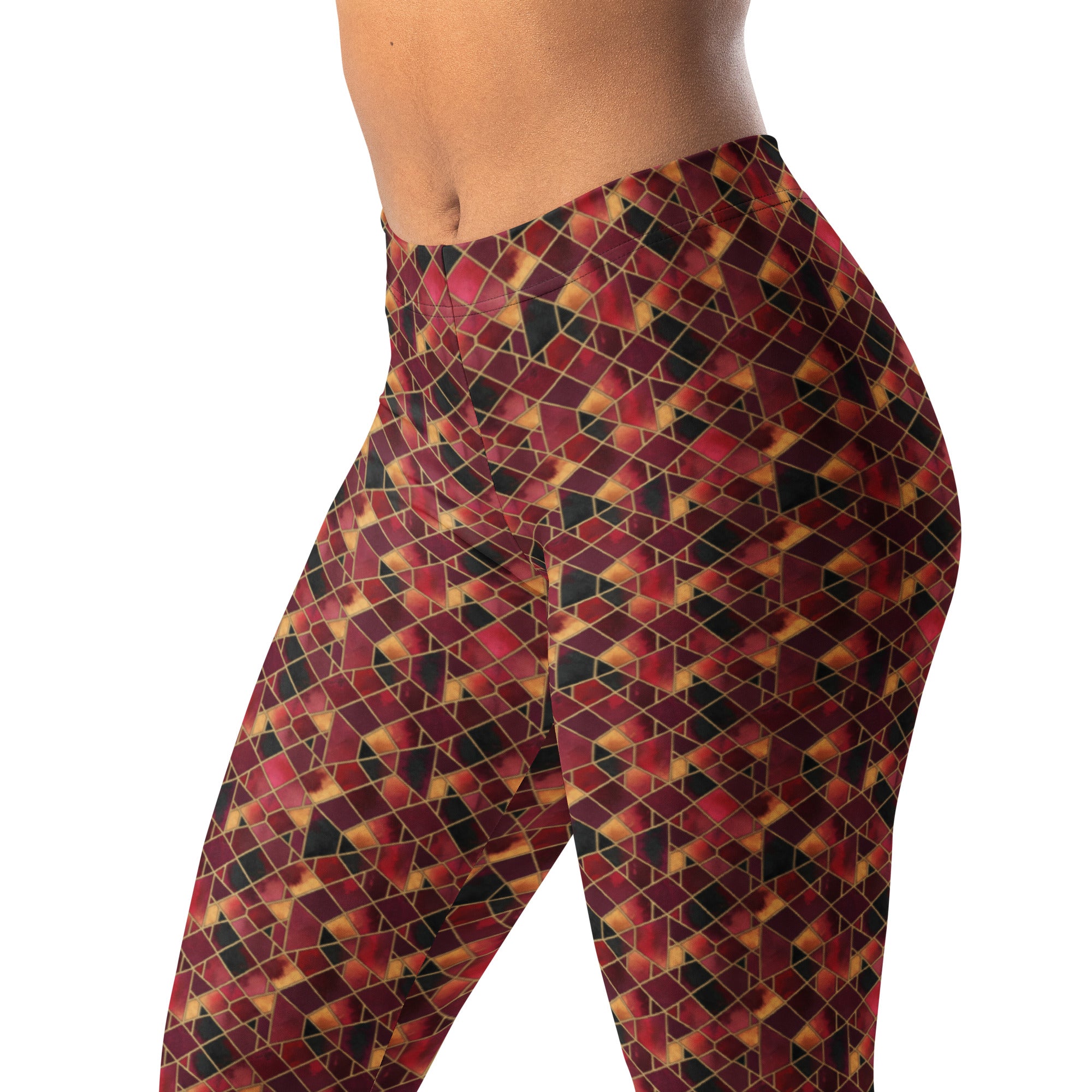 Ruby Gold Mosaic Leggings | GearBunch