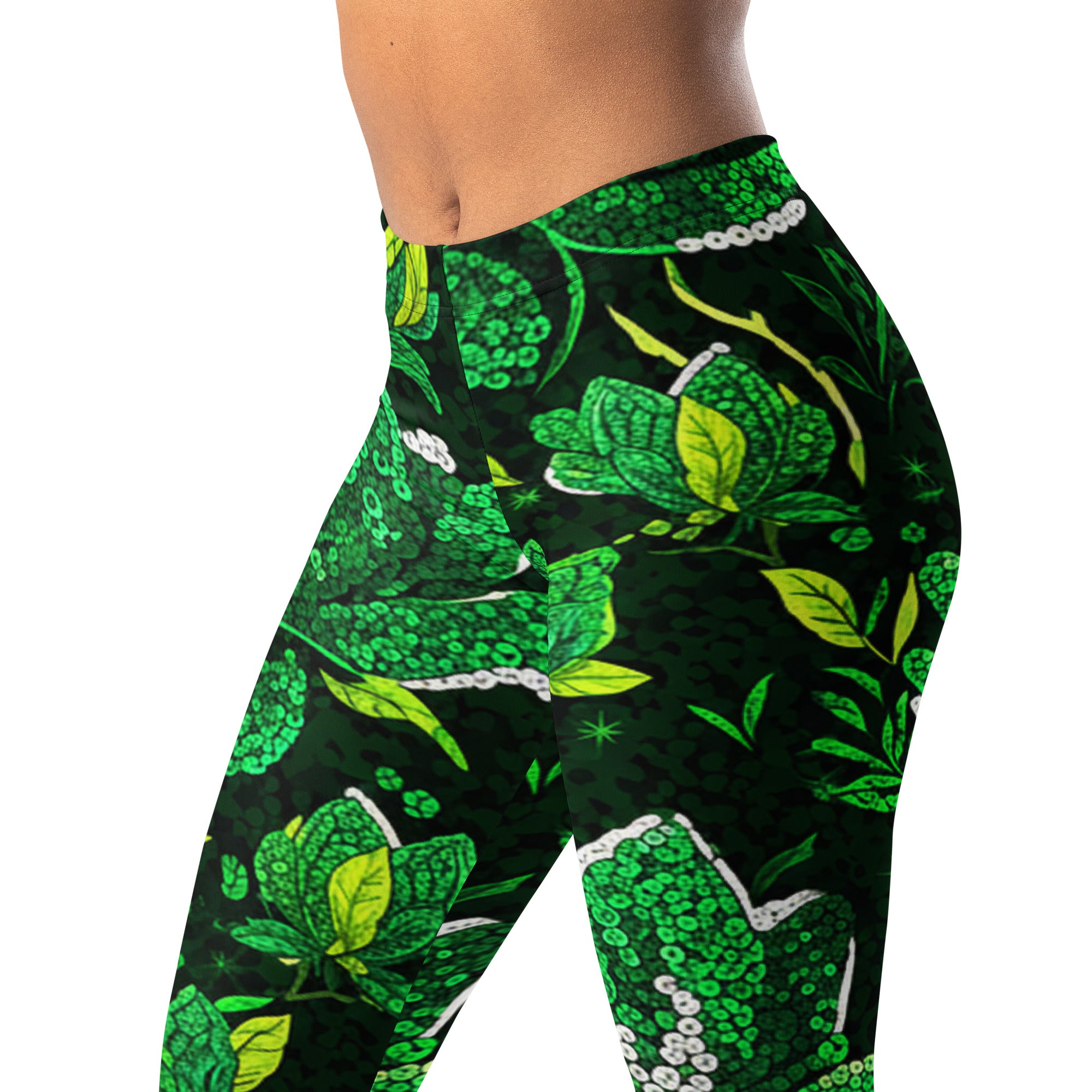 Emerald Paillette Magnolia Leggings | GearBunch