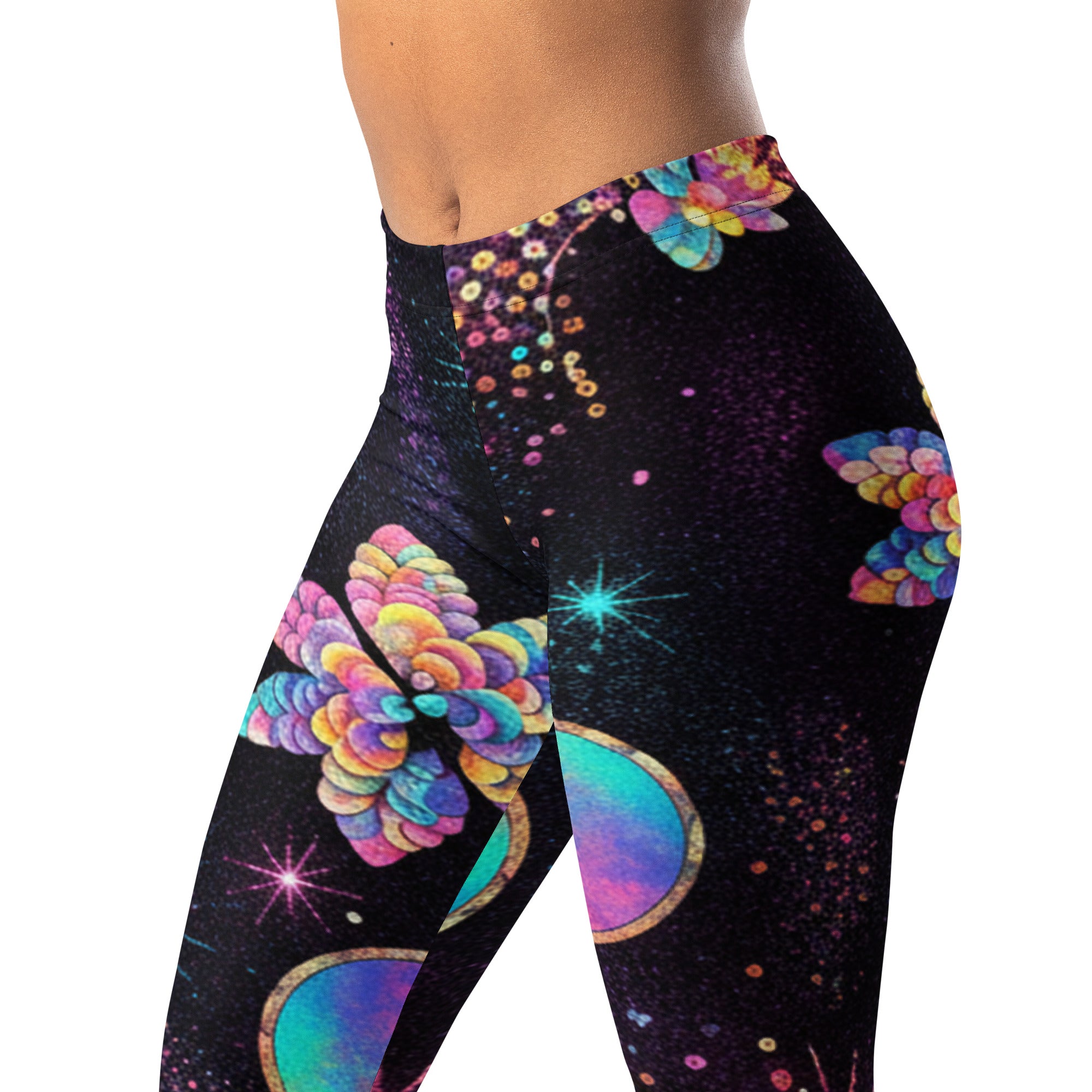 Holographic Paillette Fantasy Leggings | GearBunch