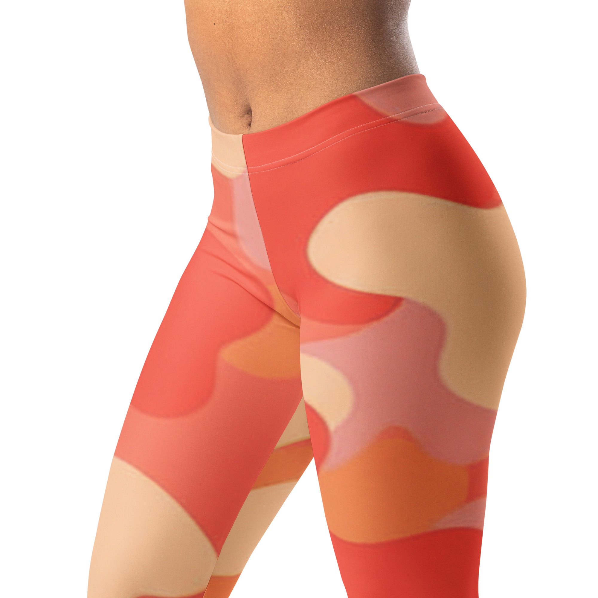 Coral Sunset Camo Leggings | GearBunch