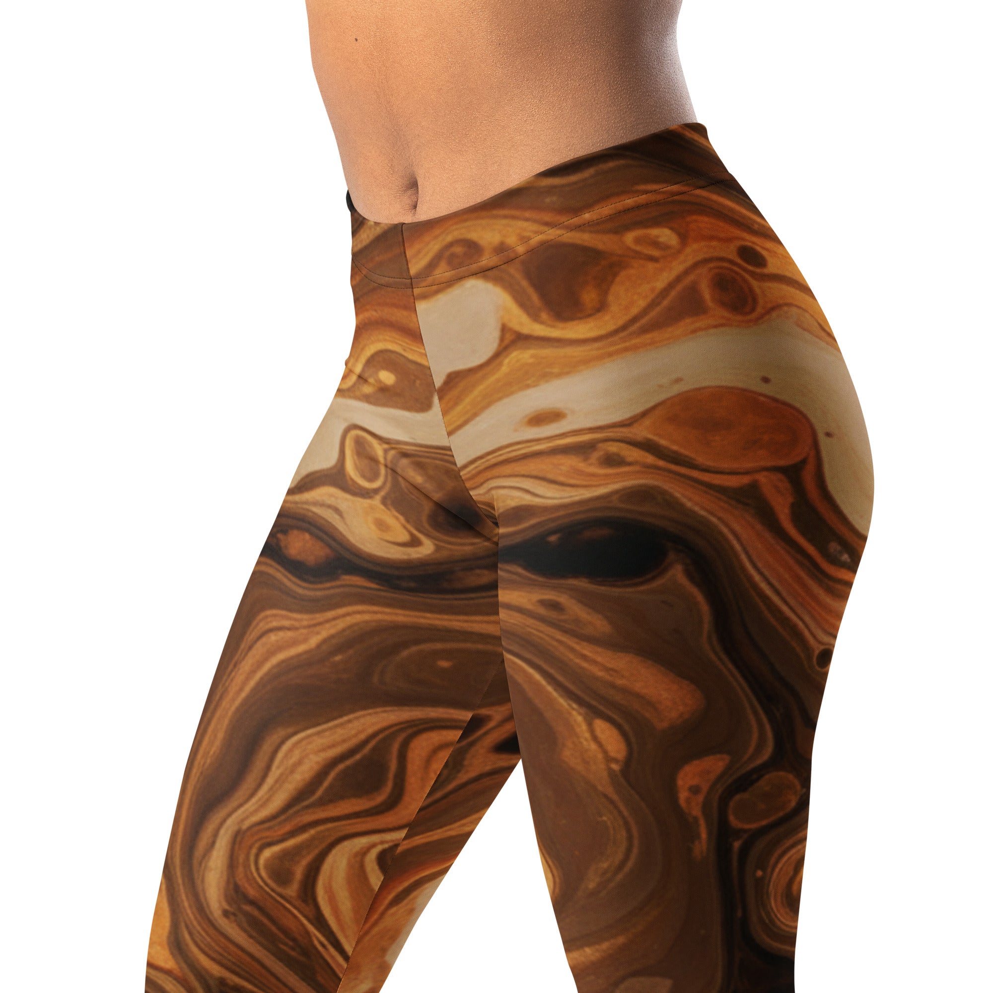 Liquid Marble Earth Agate Leggings | GearBunch