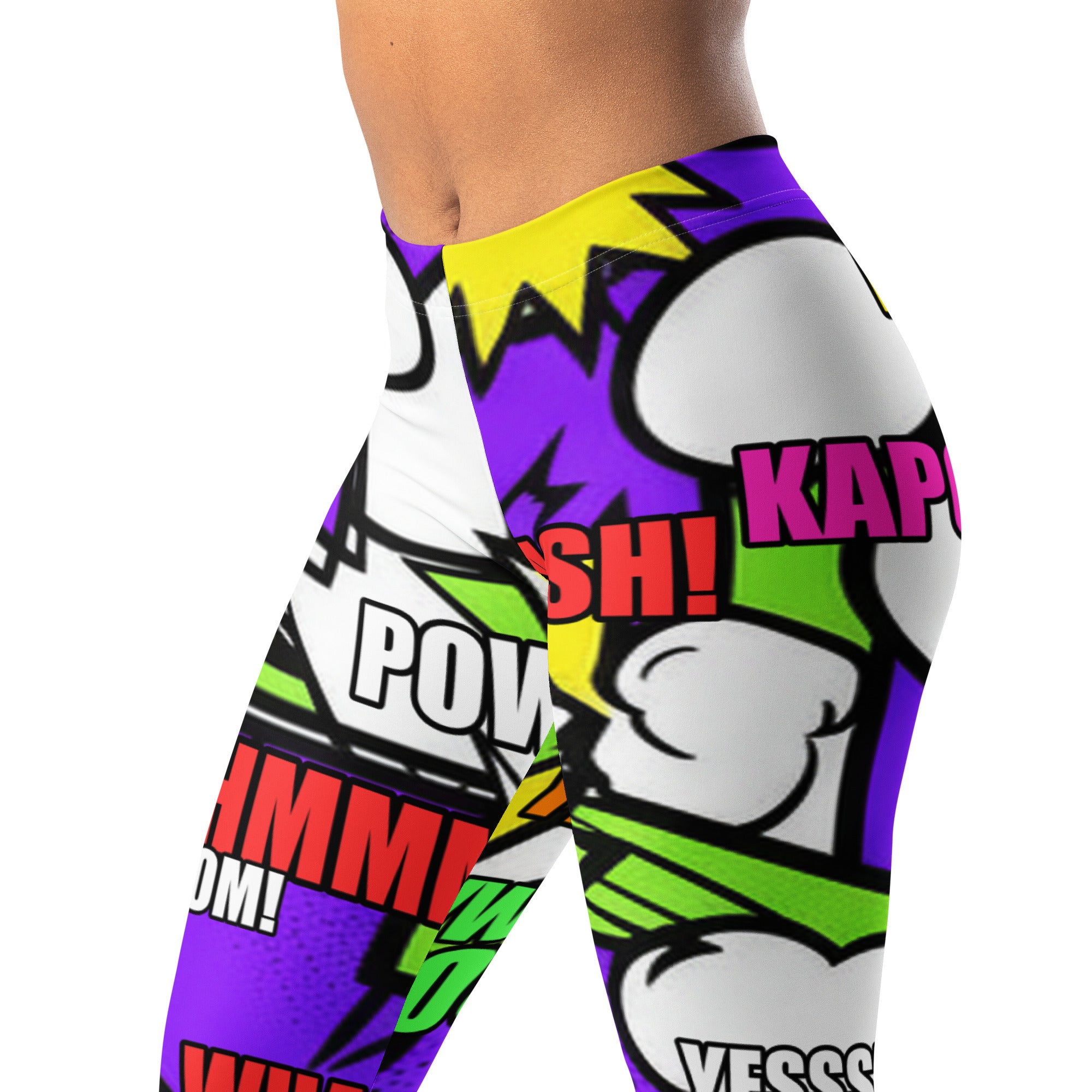 Comic Pop Toxic Green Leggings | GearBunch