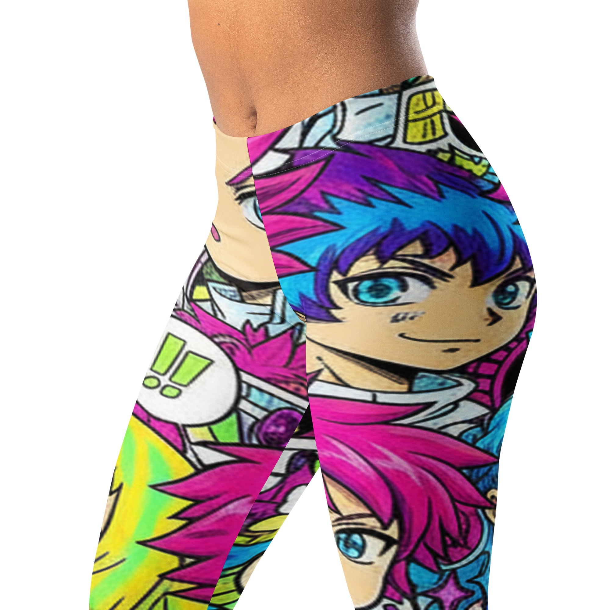 Anime Collage Neon Tokyo Leggings | GearBunch