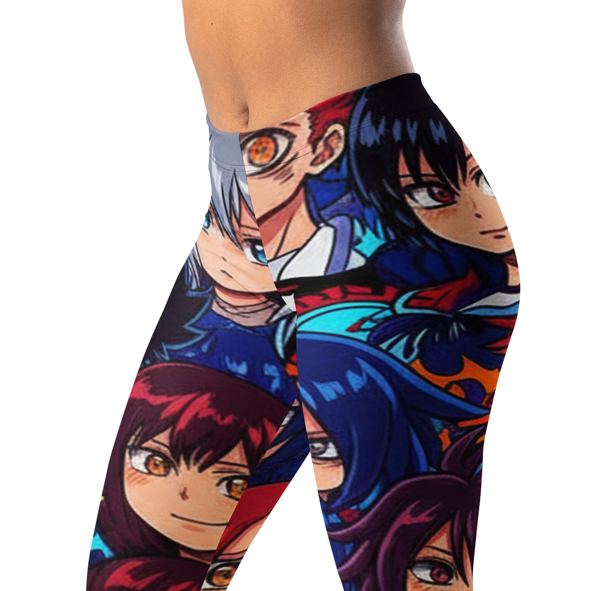 Anime Collage Dark Shonen Leggings | GearBunch