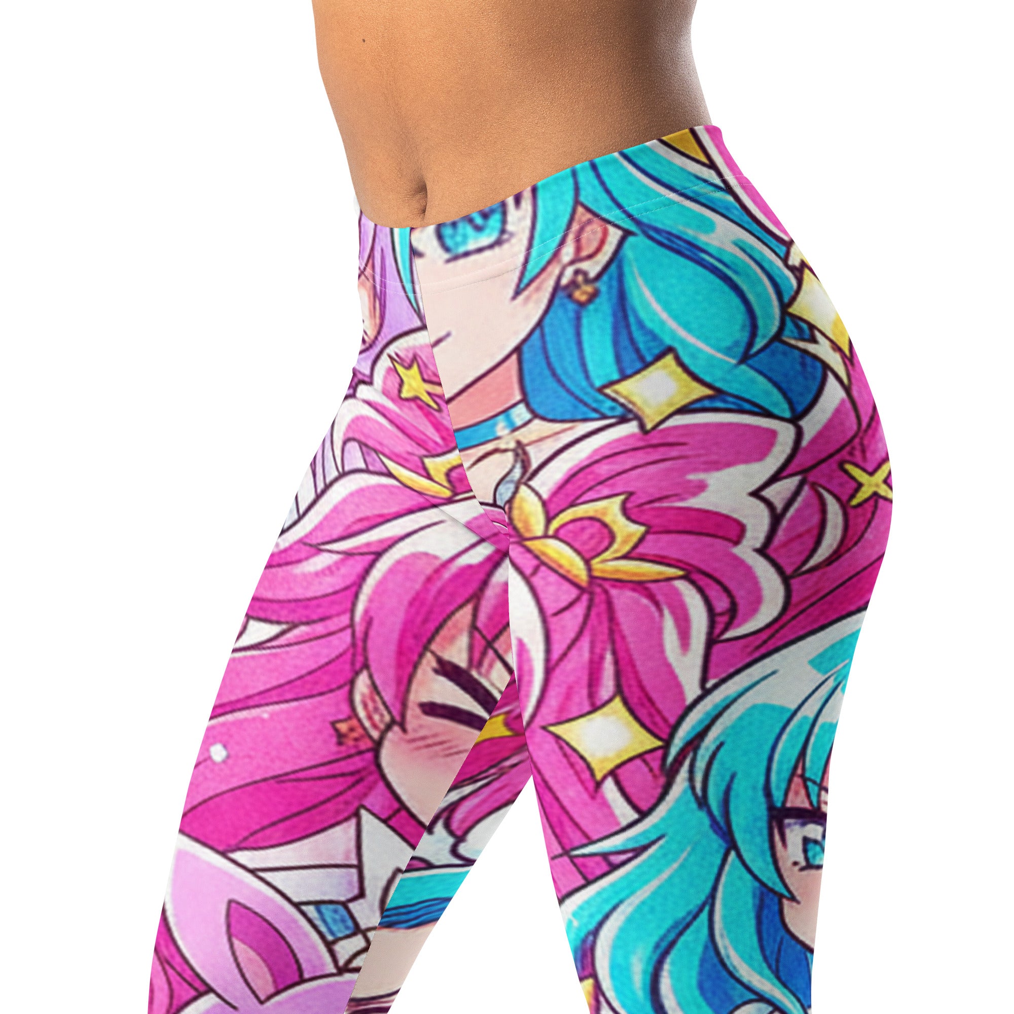 Anime Collage Magical Girl Leggings | GearBunch