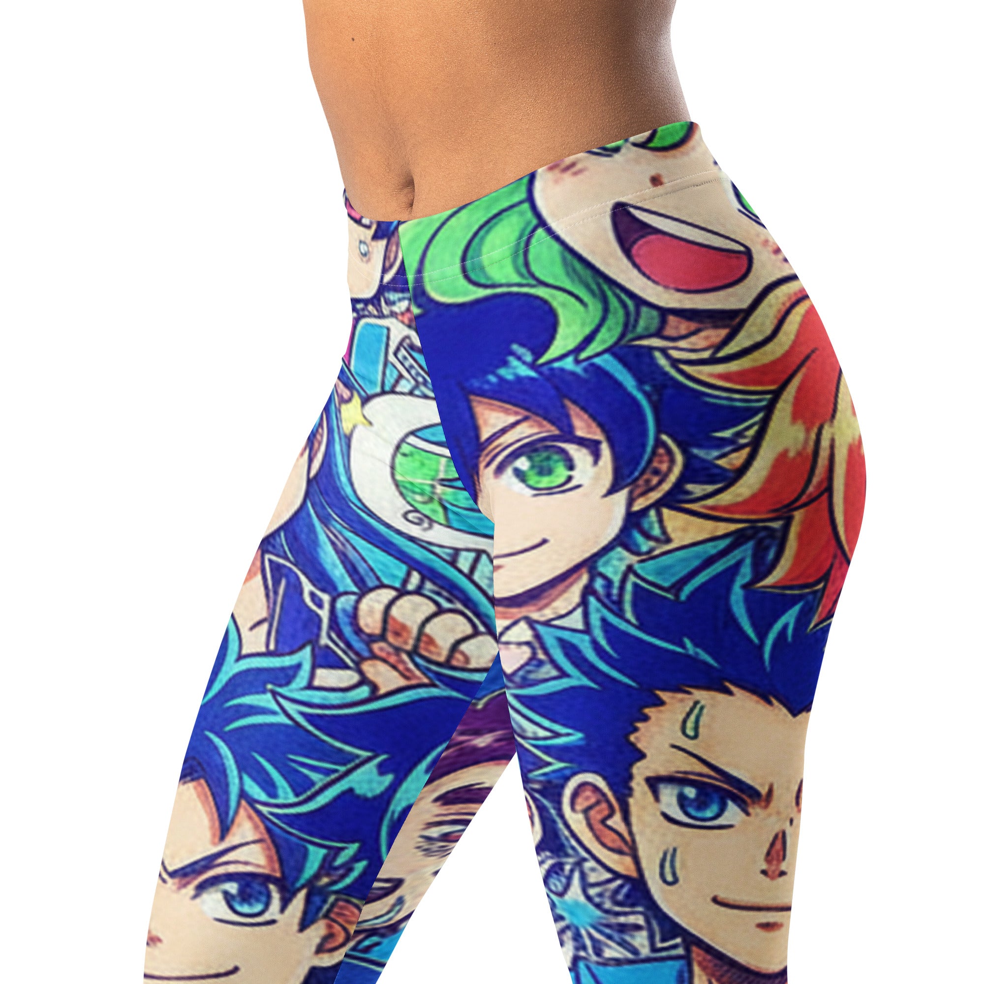 Anime Ocean Wave Leggings | GearBunch