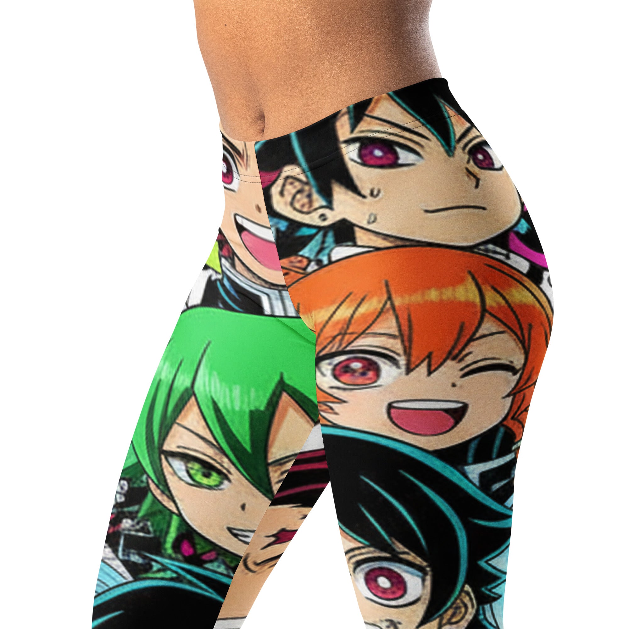 Anime Collage Demon Slayer Style Leggings | GearBunch