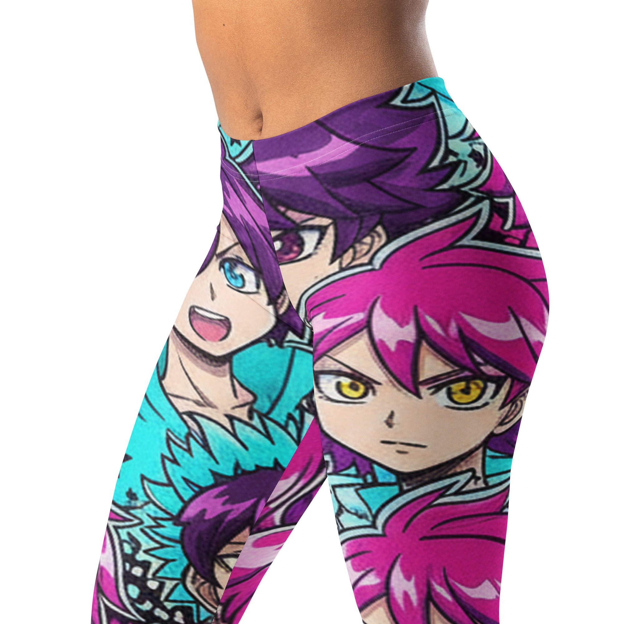 Anime Collage Cyberpunk Leggings | GearBunch