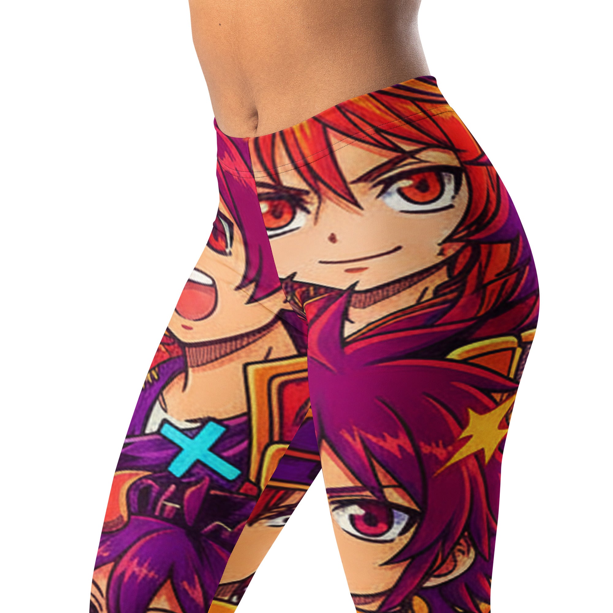 Anime Collage Sunset Samurai Leggings | GearBunch