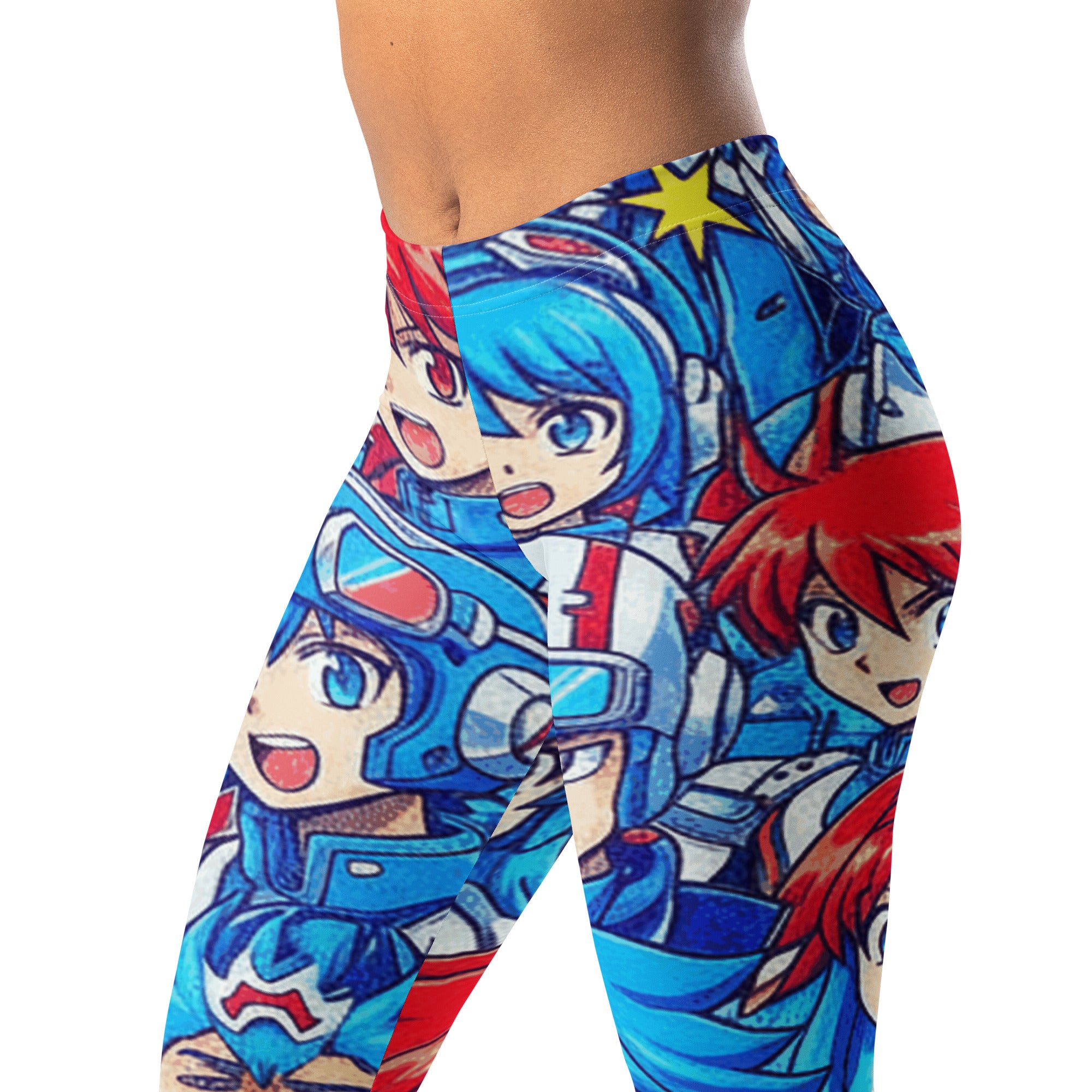 Anime Collage Mecha Pilot Leggings | GearBunch