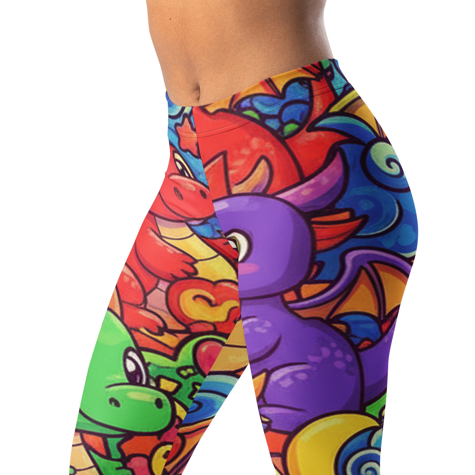 Vibrant Dragon Fantasy Leggings | GearBunch