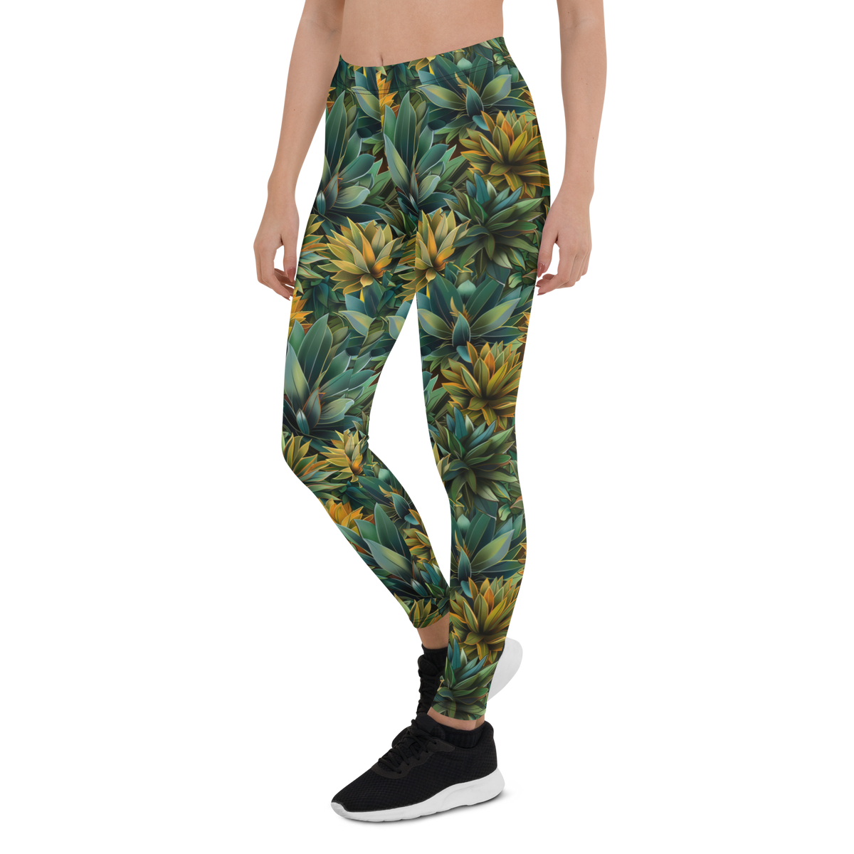 succulent leggings Women's Desert Plant Leggings | 4-Way Stretch, Ultra Soft Cotton | Size: XS