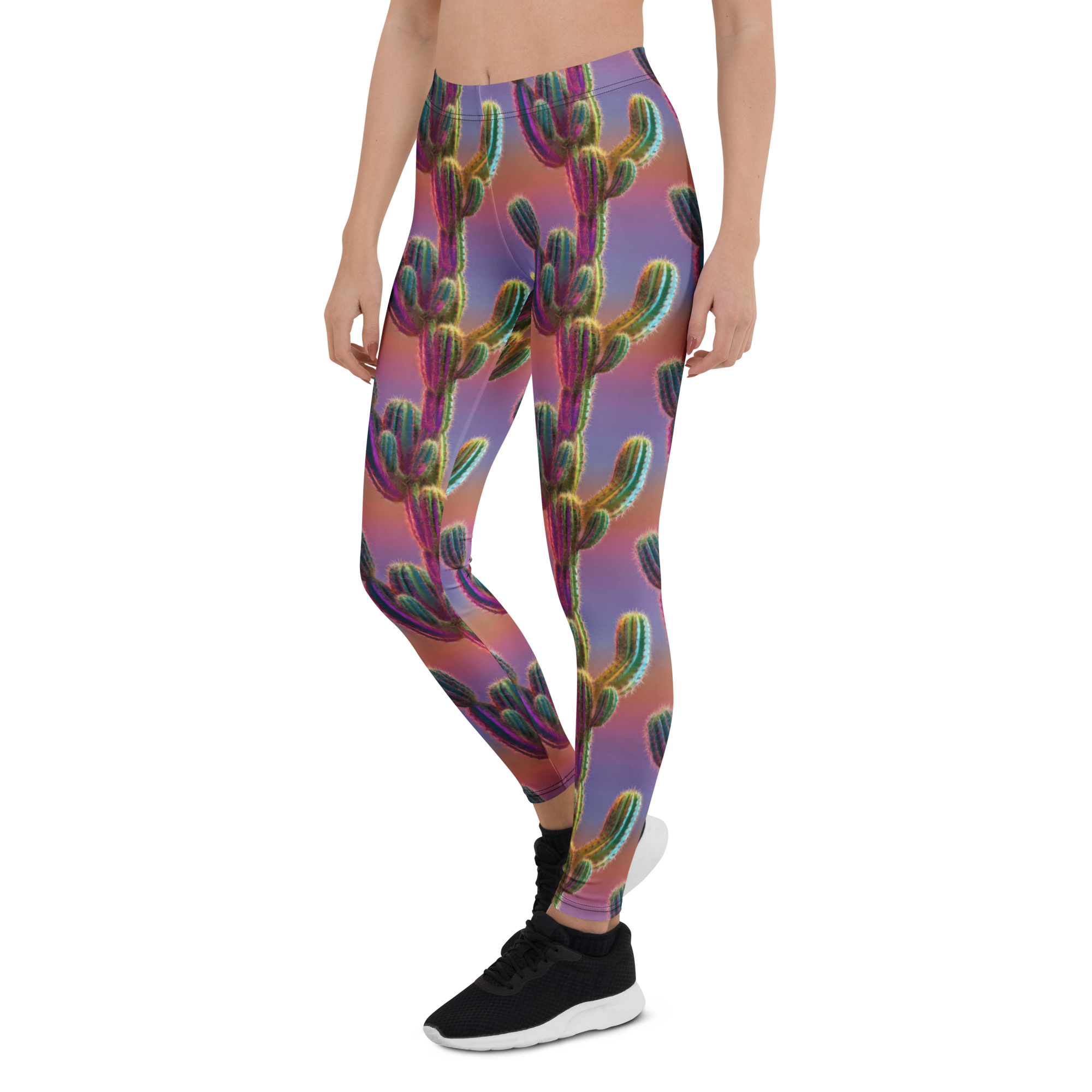 Neon Cactus Leggings Left View