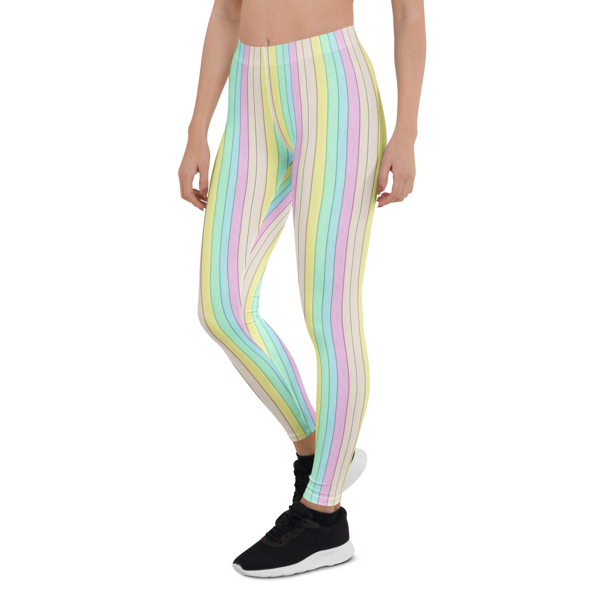 Candy Stripe Leggings Left View