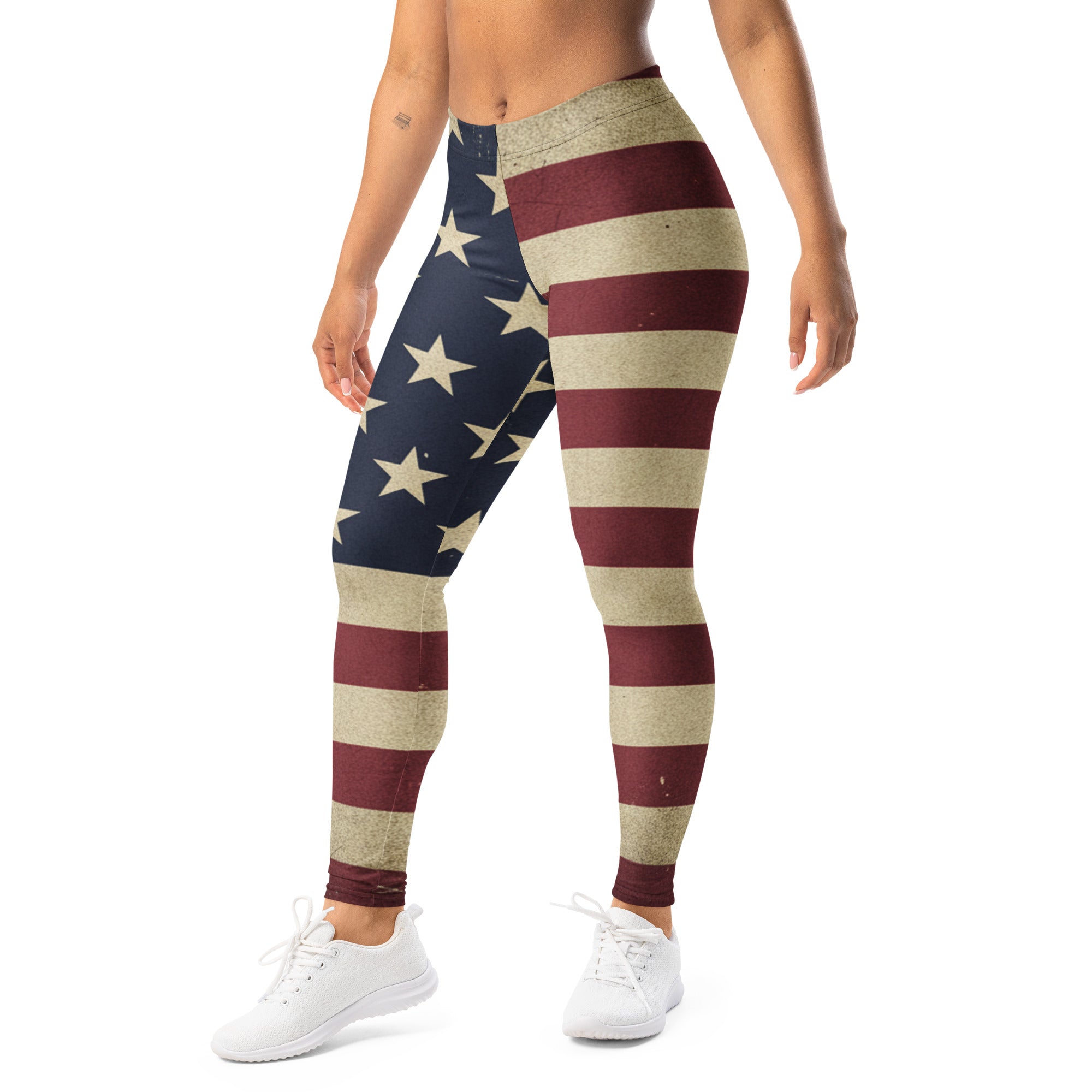 Vintage American Flag Leggings | GearBunch