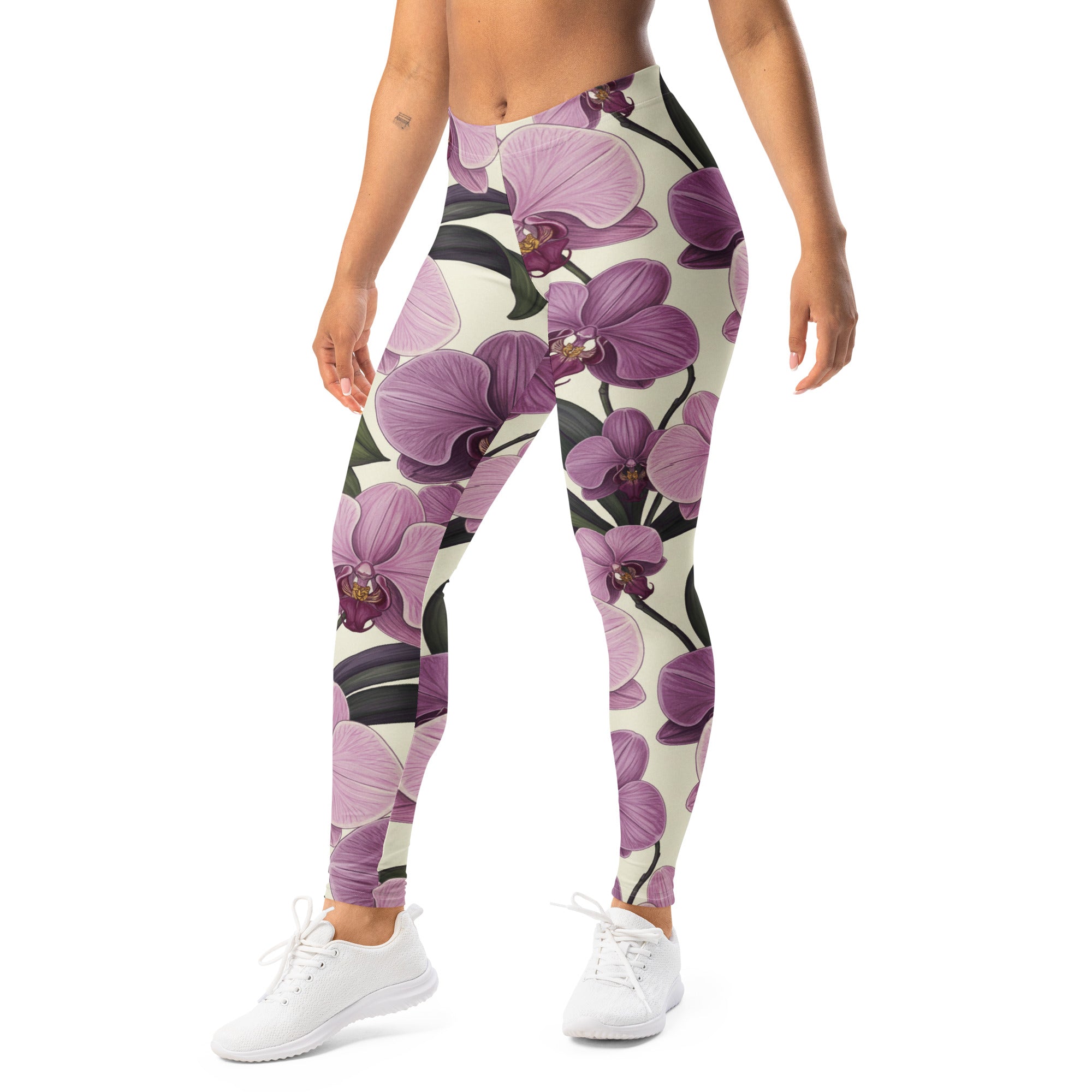 Pink Orchid Botanical Leggings | GearBunch
