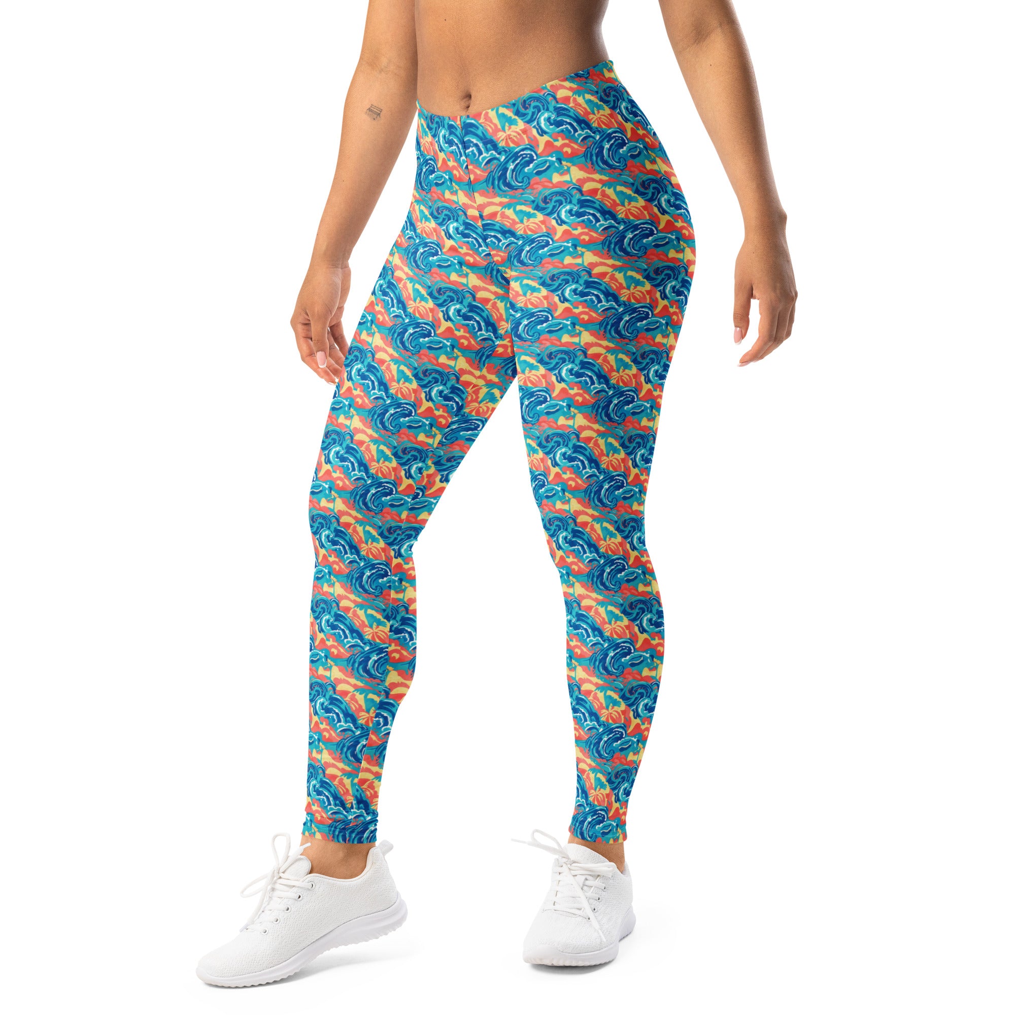 Coastal Vacation Landscape Leggings | GearBunch