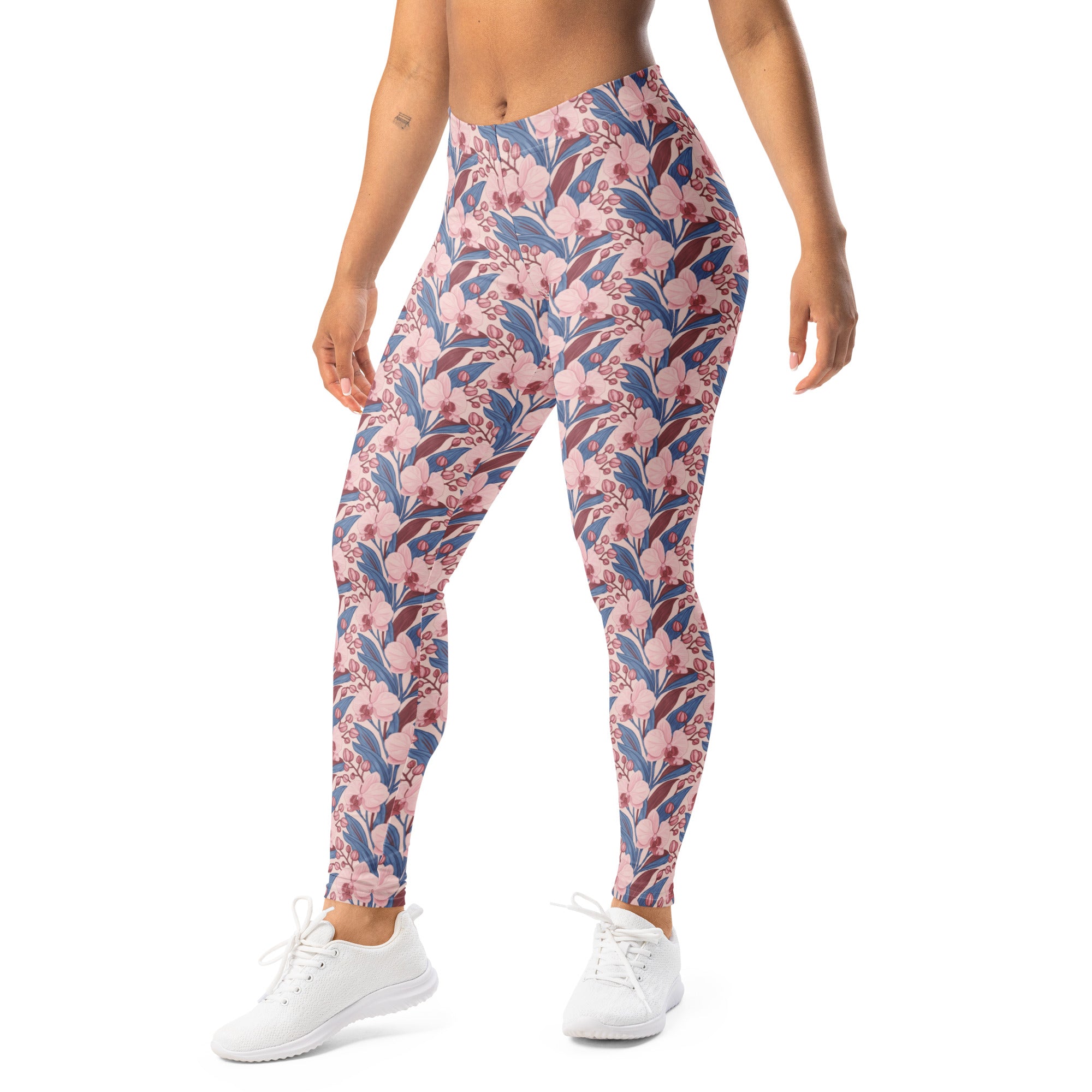 Pink Orchid Botanical Leggings | GearBunch