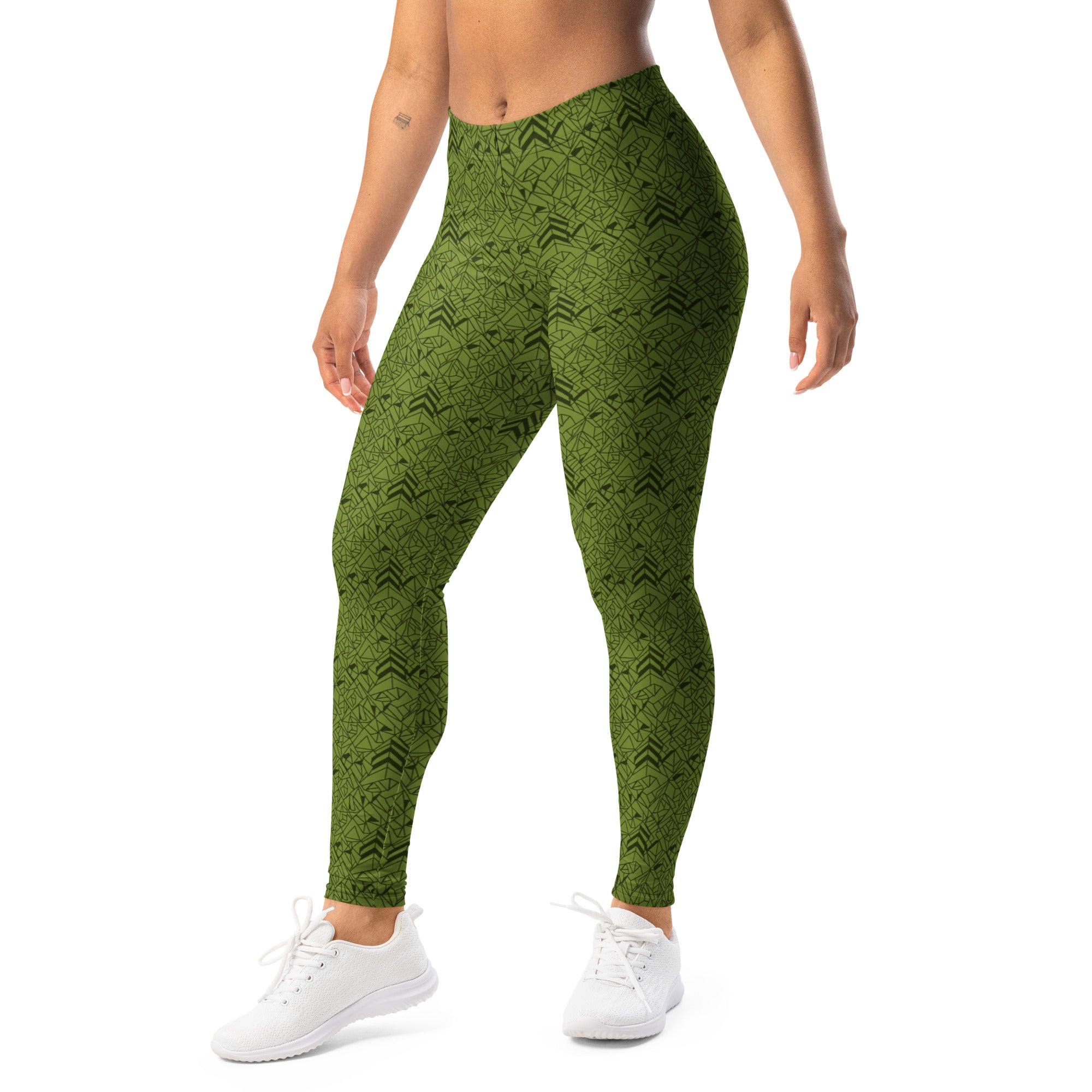 Velvet Olive Green Leggings | GearBunch