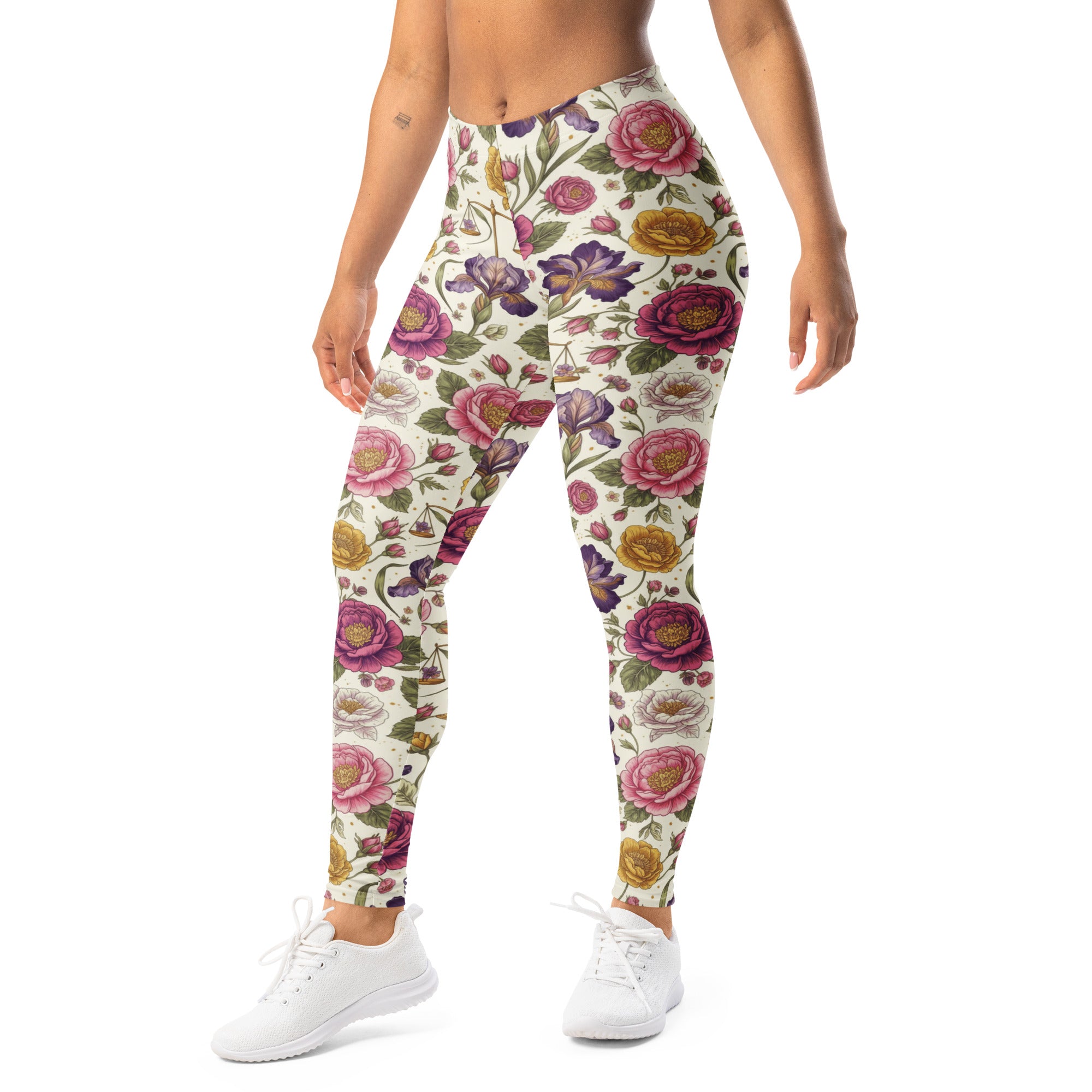 Libra Balance Floral Leggings | GearBunch