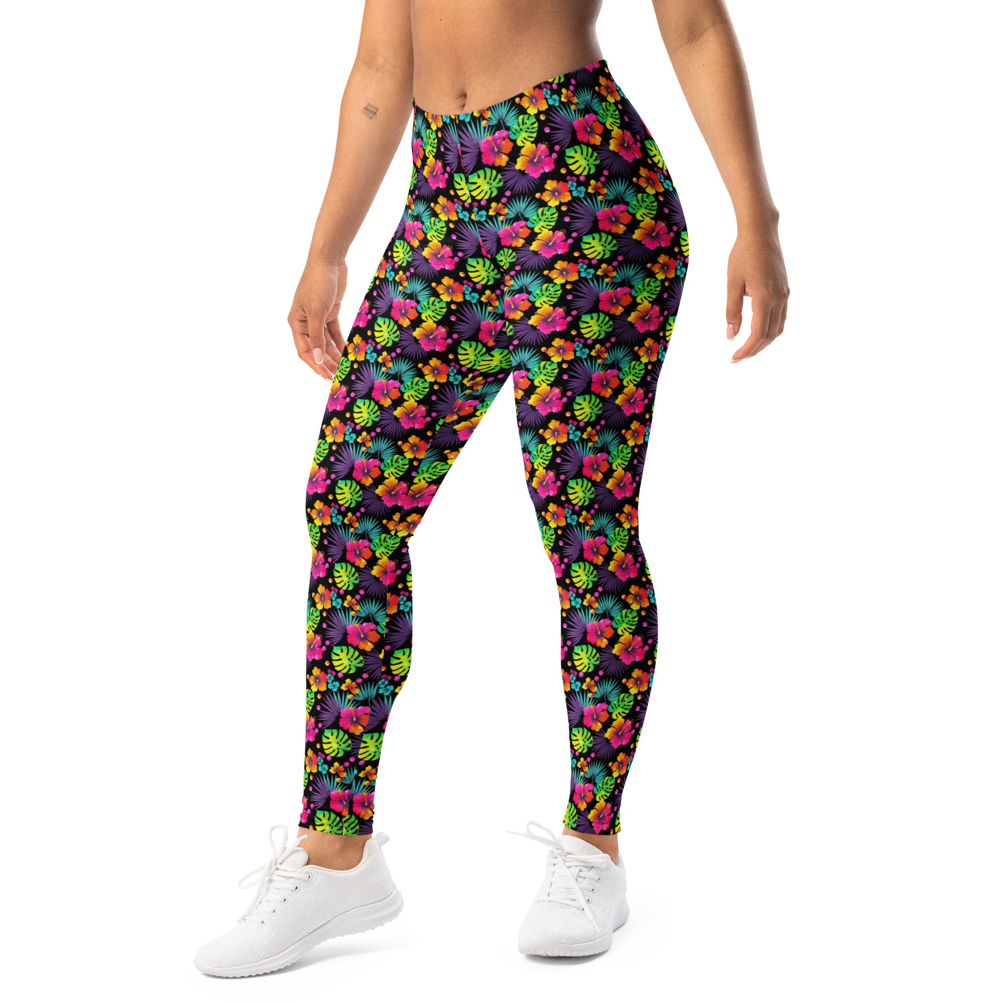 Rainbow Tropical Paillette Leggings | GearBunch