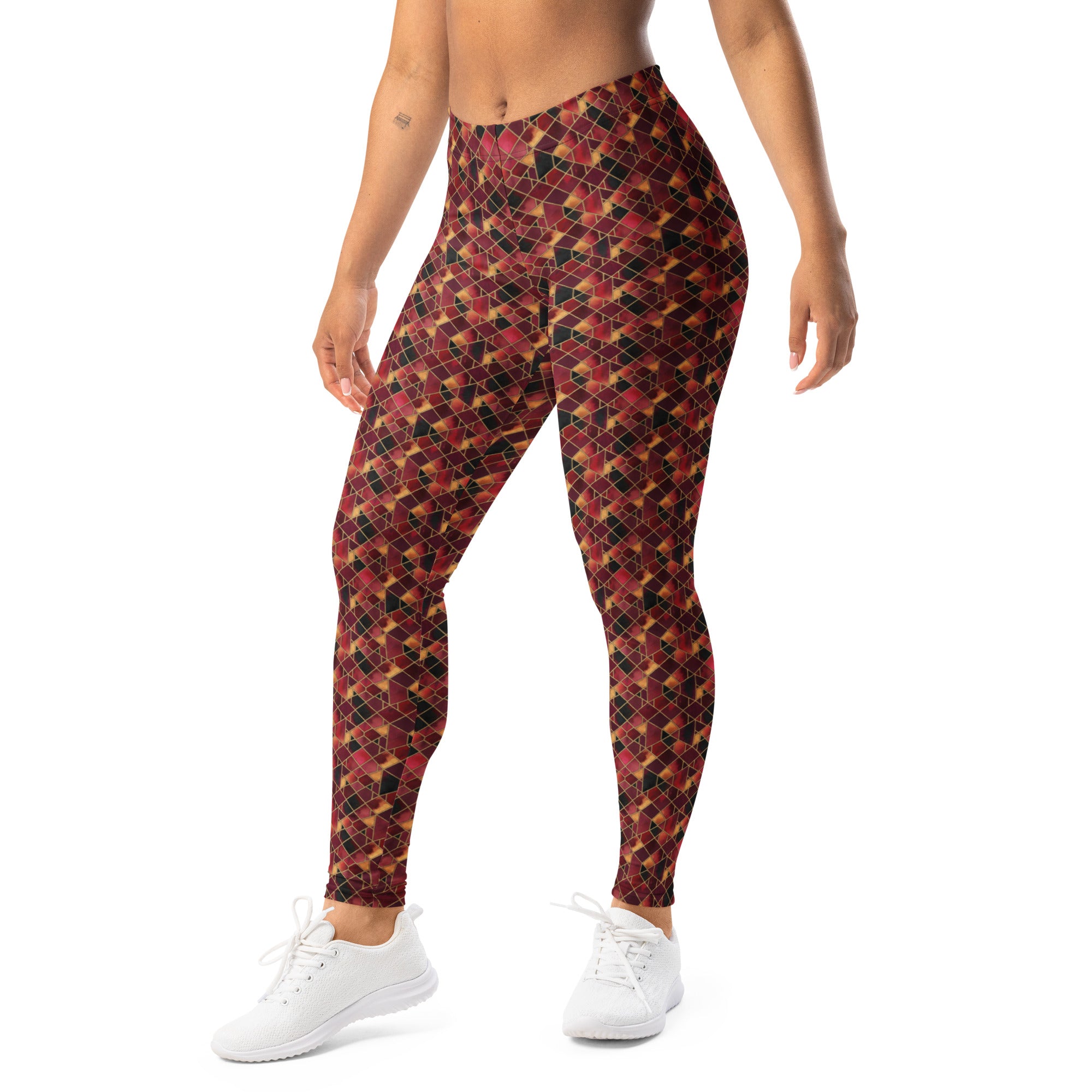 Ruby Gold Mosaic Leggings | GearBunch