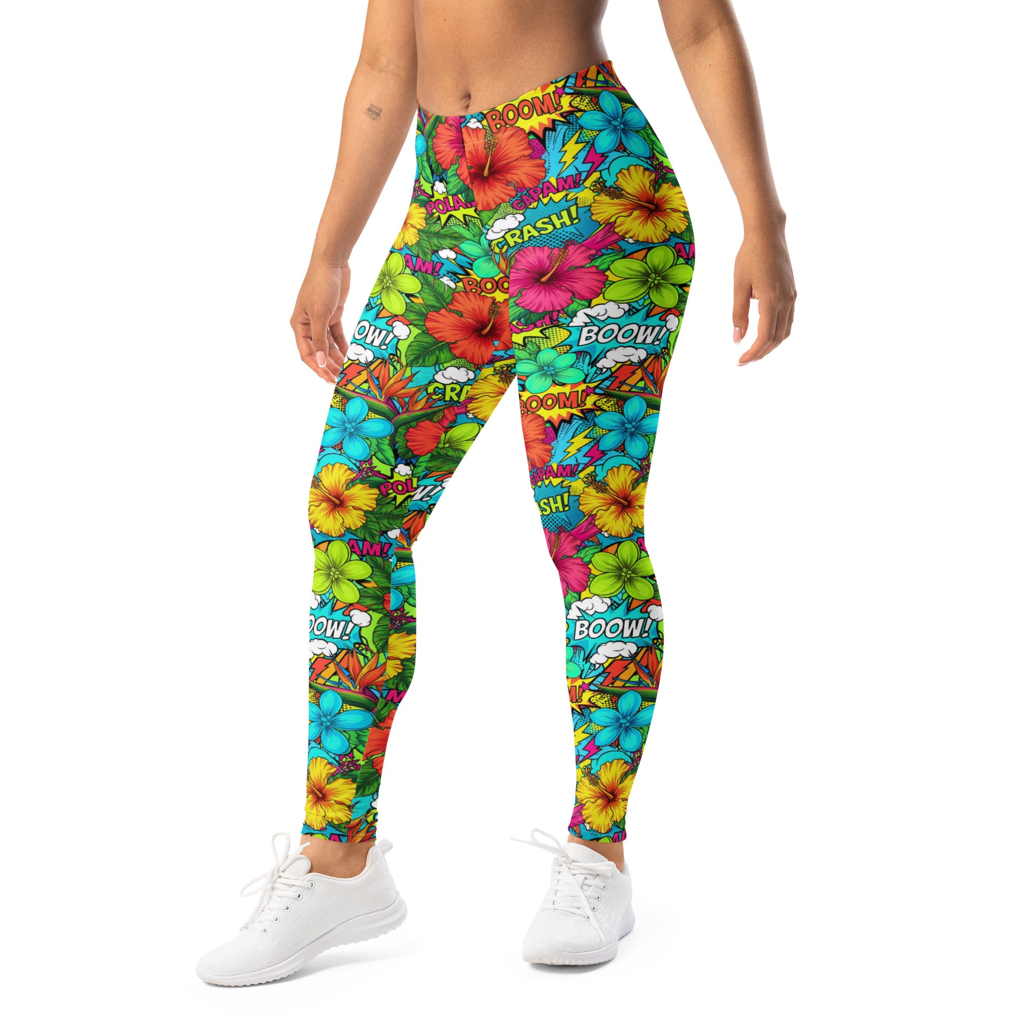 Comic Pop Tropical Leggings | GearBunch