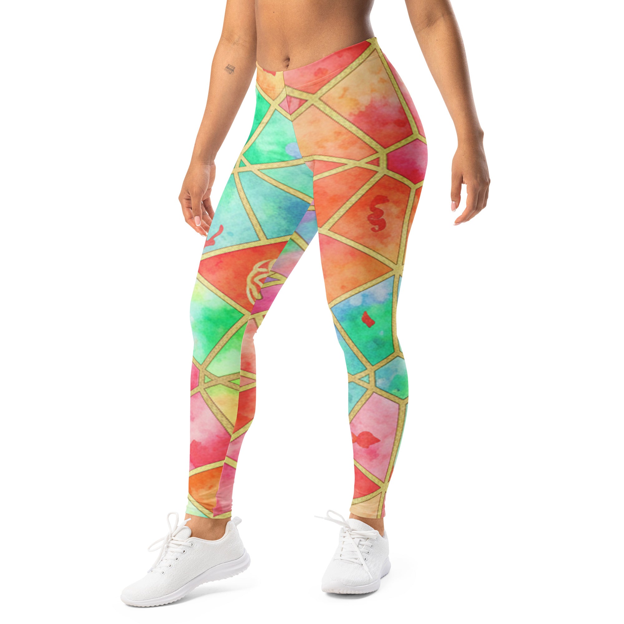 Coral Reef Watercolour Leggings | GearBunch