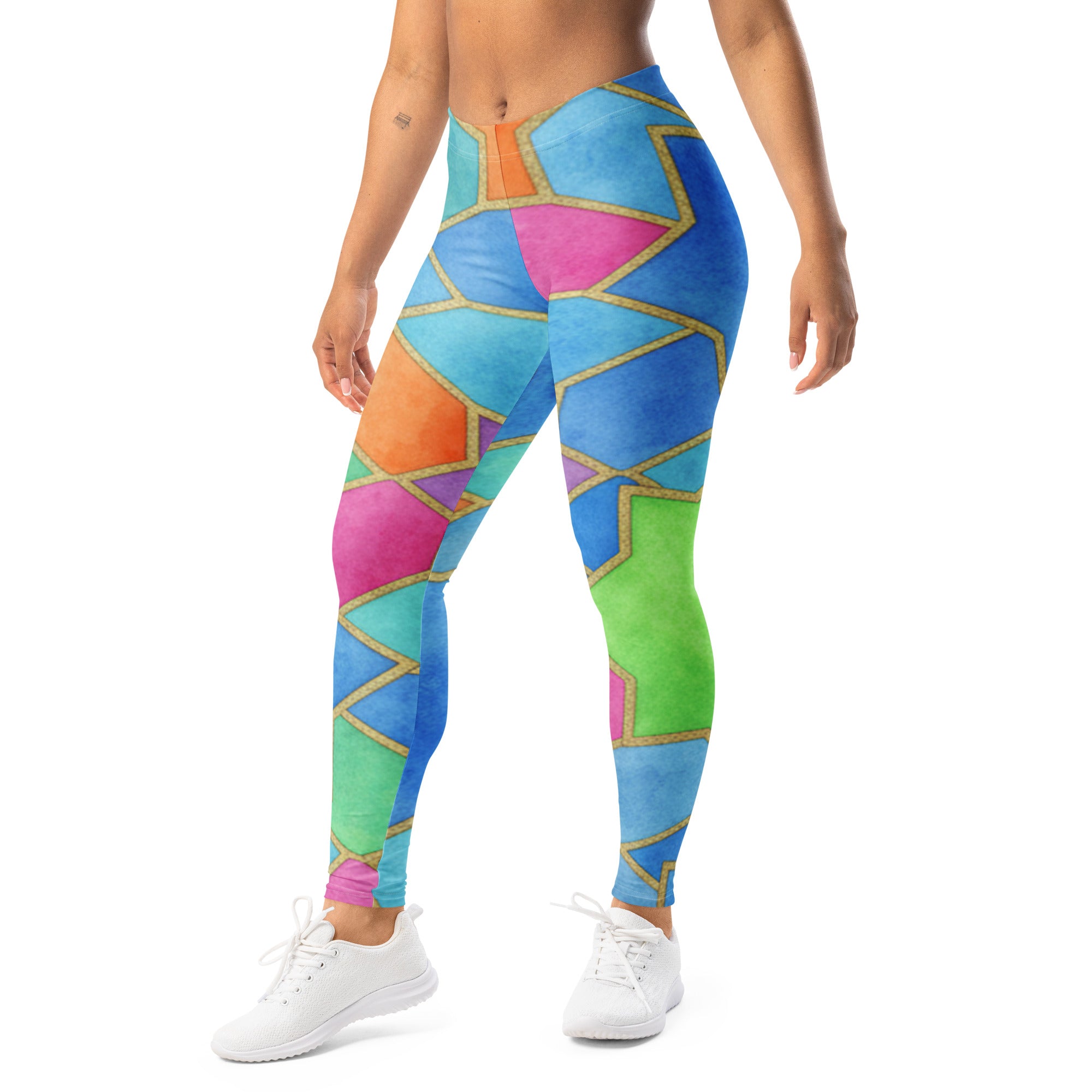 Arabic Watercolour Festival Leggings | GearBunch