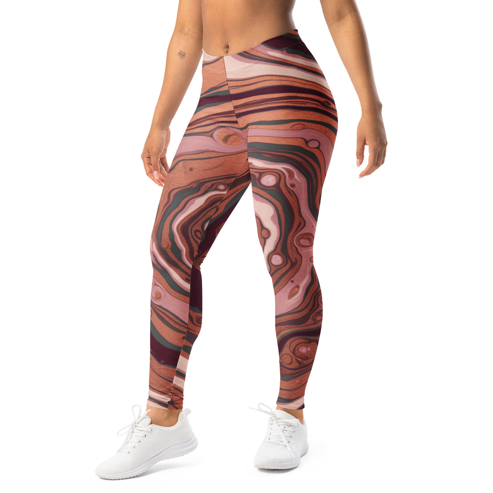 Liquid Marble Rose Gold Leggings | GearBunch