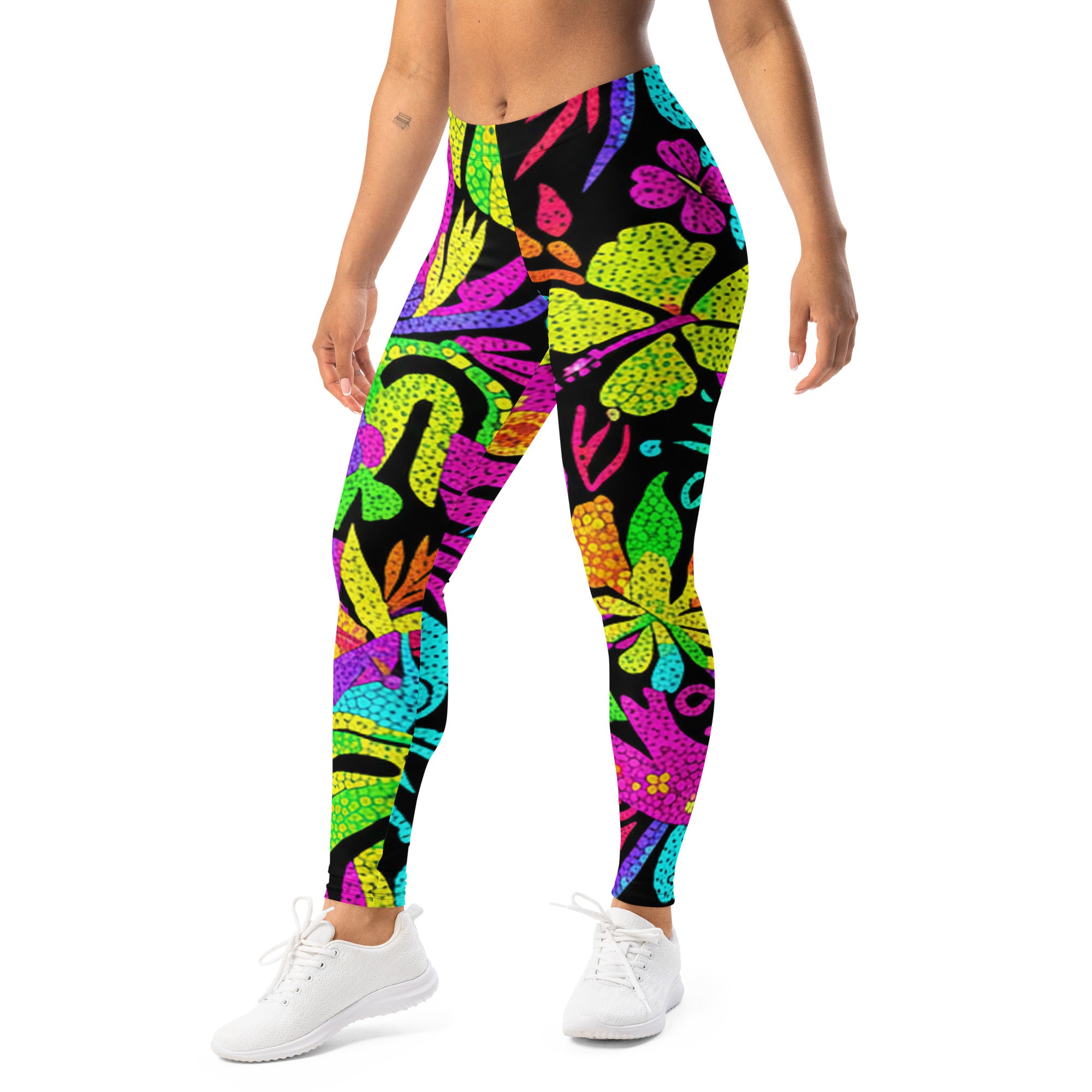Rainbow Tropical Paillette Leggings | GearBunch