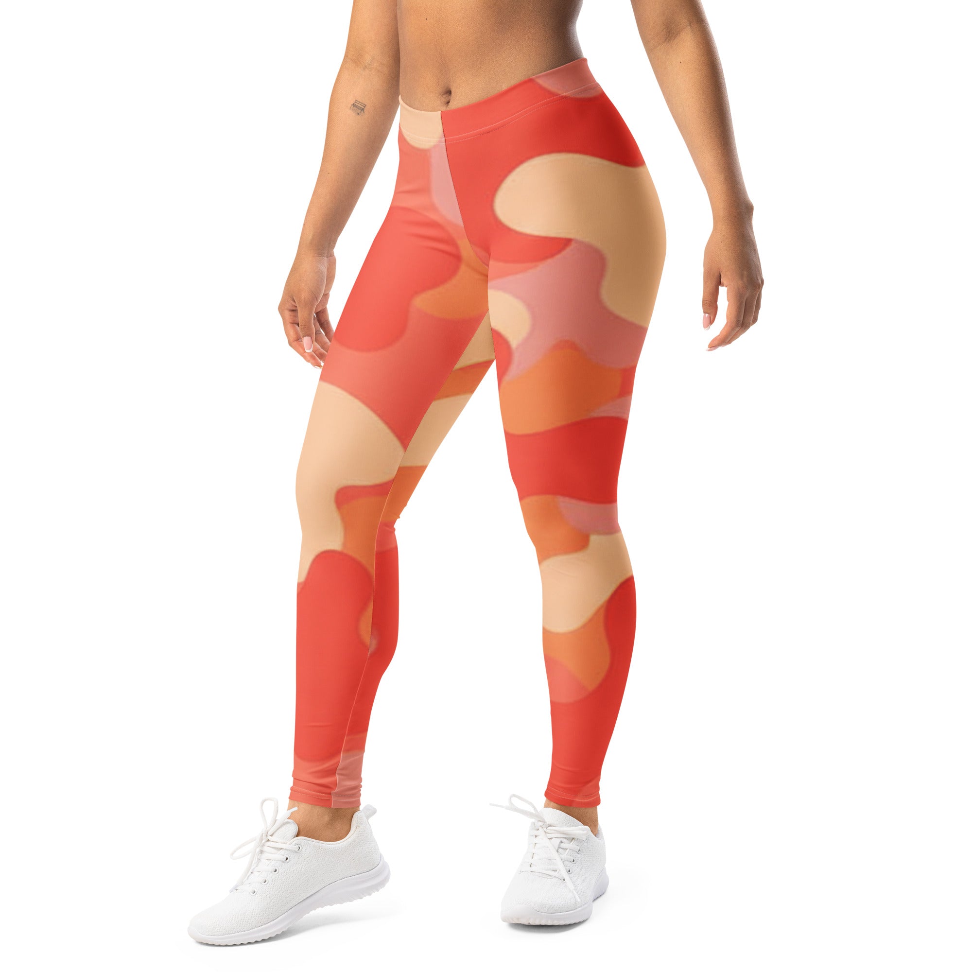 Coral Sunset Camo Leggings | GearBunch