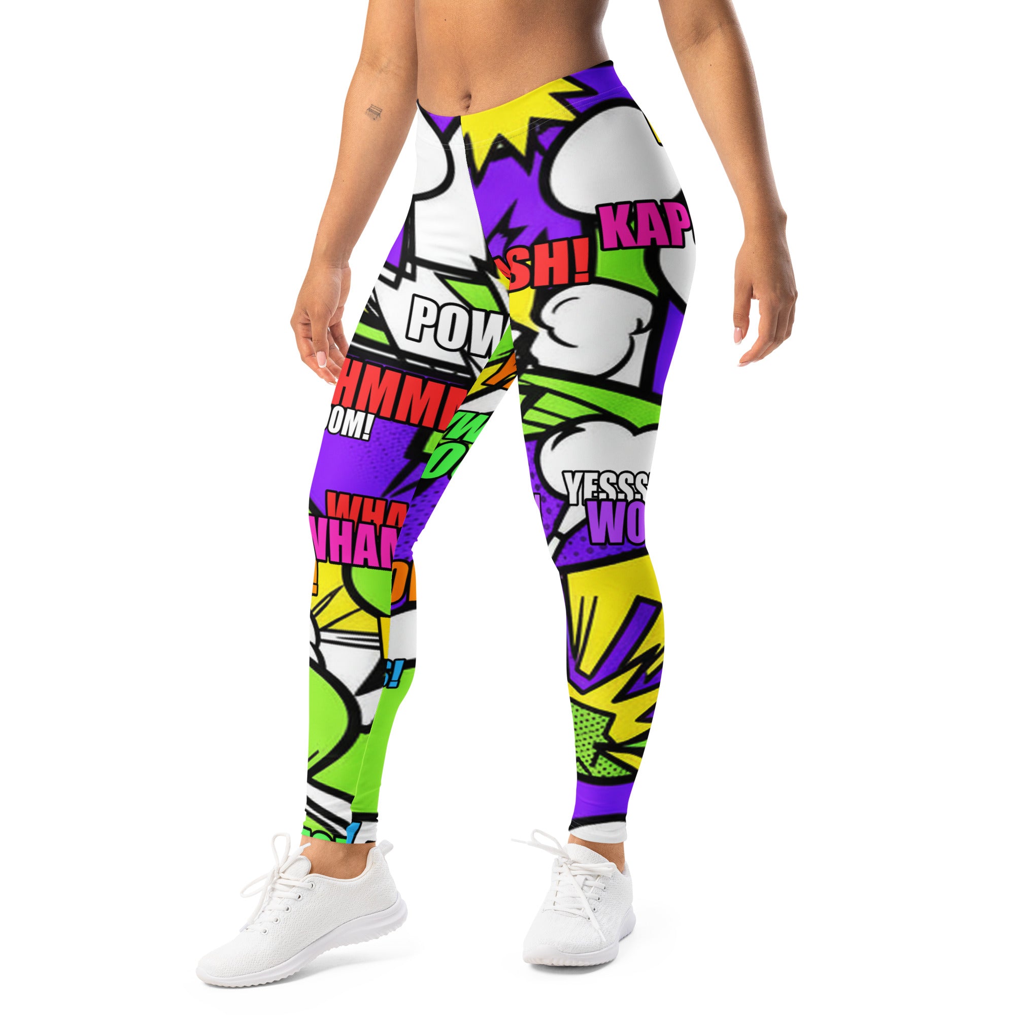 Comic Pop Toxic Green Leggings | GearBunch