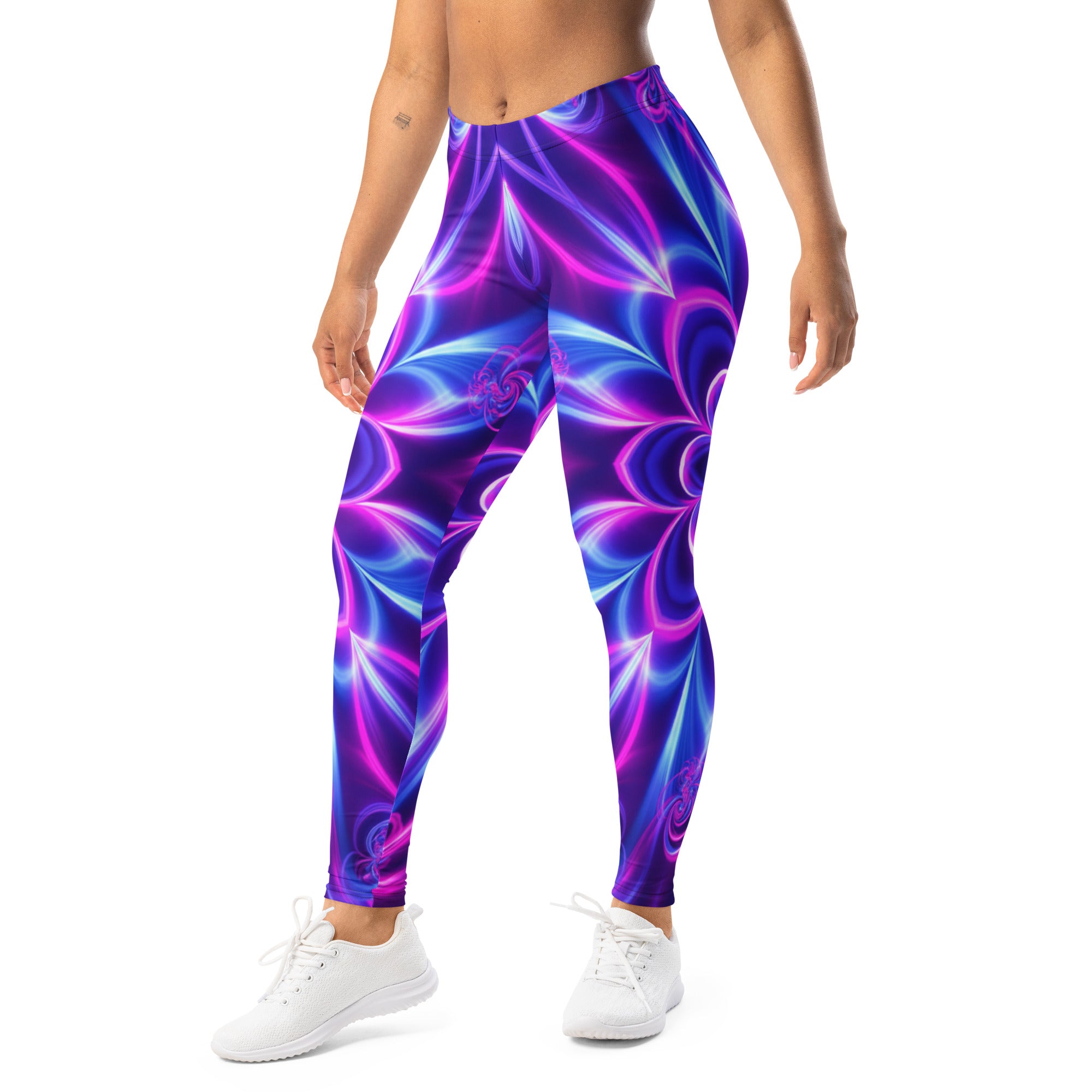 Psychedelic Ultraviolet Bloom Leggings | GearBunch
