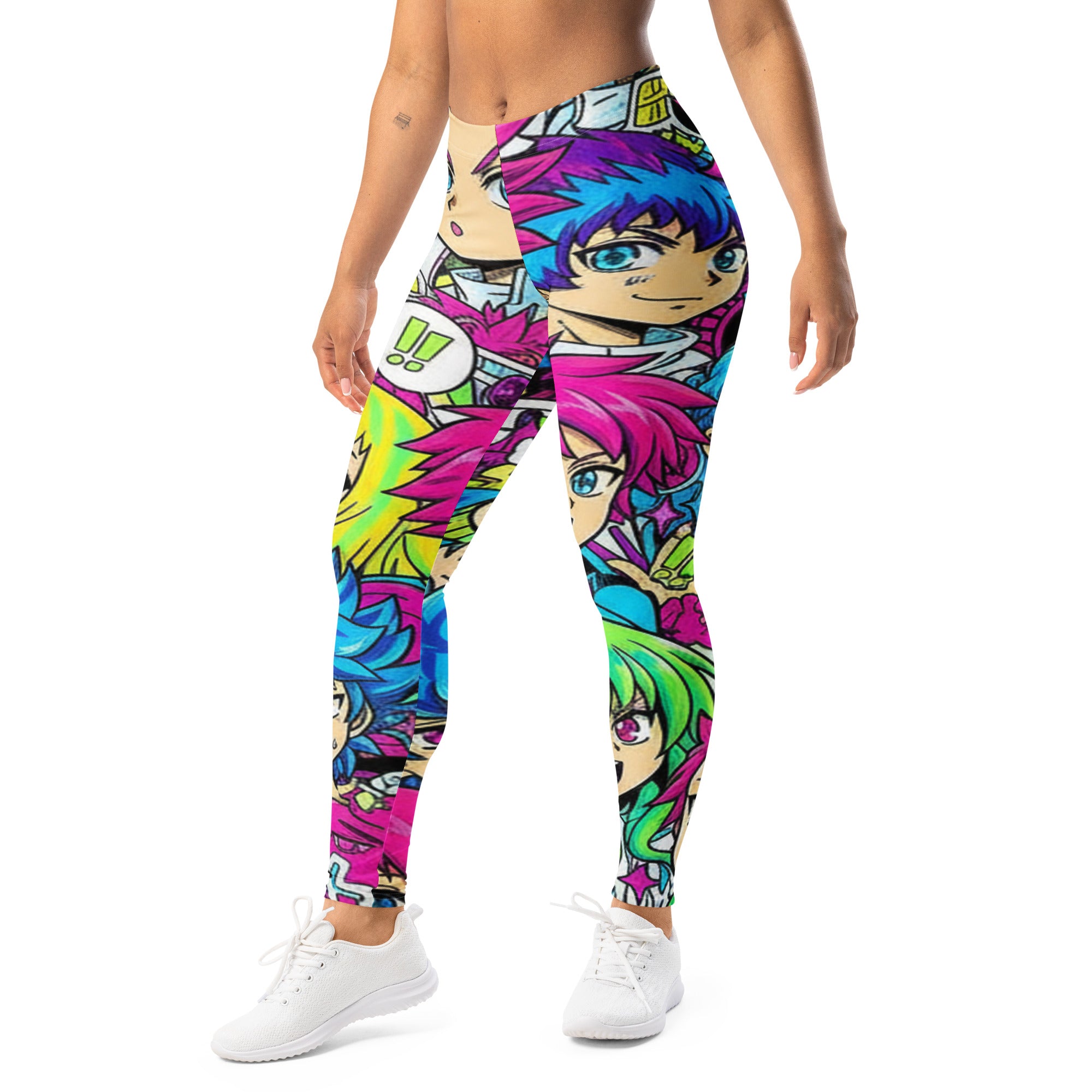 Anime Collage Neon Tokyo Leggings | GearBunch